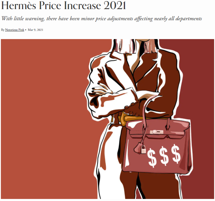 Hermès Price Increase 2021 — The Notorious Pink