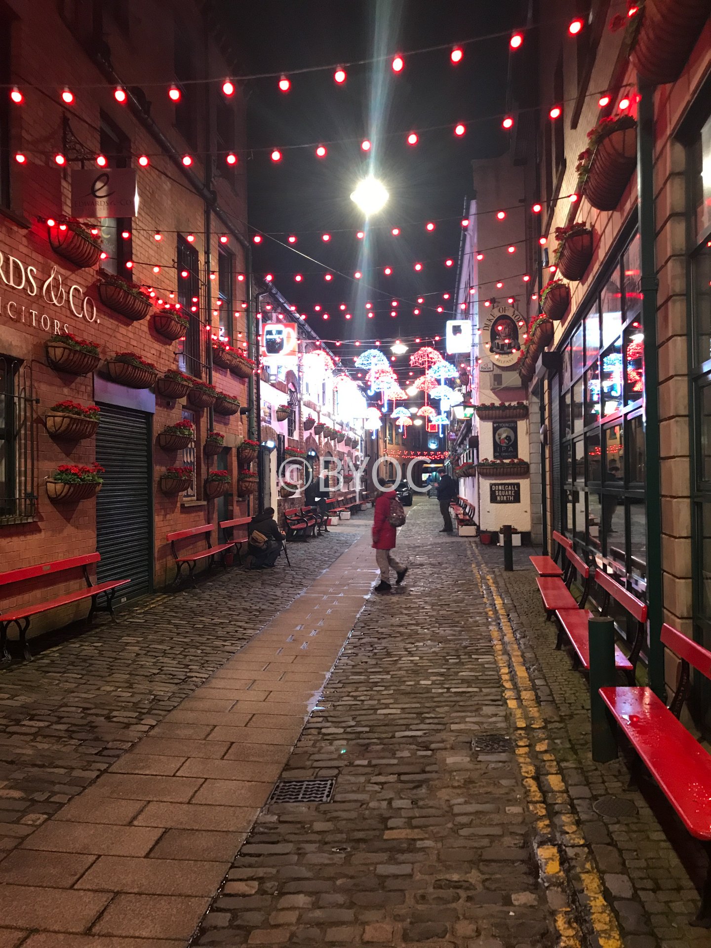 Walking through the Cathedral Quarter