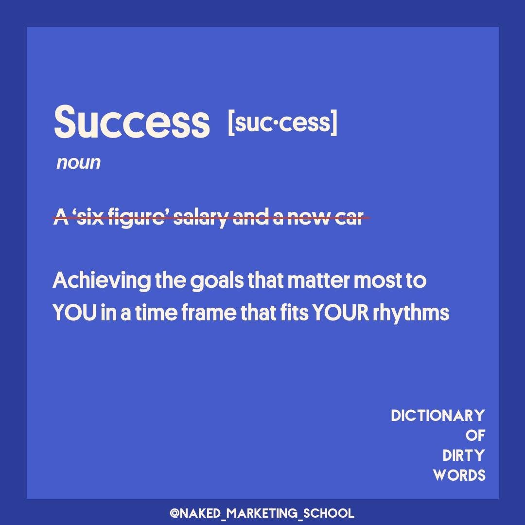 Success is not a dirty word.⁠
⁠
⁠
#nakedmarketingschool ⁠
#nmdictionaryofdirtywords