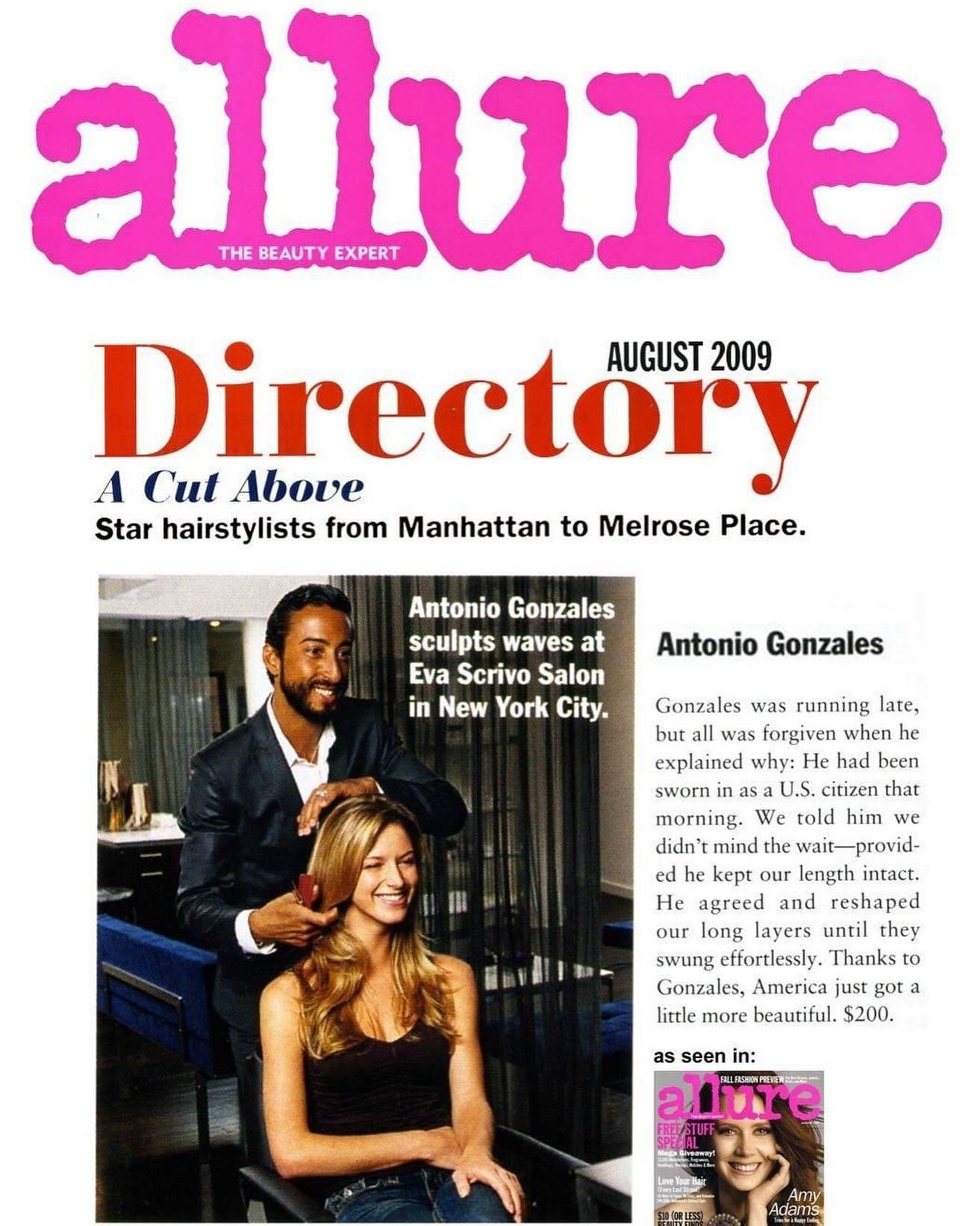 #ThrowbackThursday

This was a HUGE day for me, not only did I get my citizenship, I was also featured in @allure as 
&ldquo;A Cut Above: Star Hairstylists from Manhattan to Melrose Place!&rdquo; 🥰✨

It was 2009 and my haircuts were $200! Honestly, 