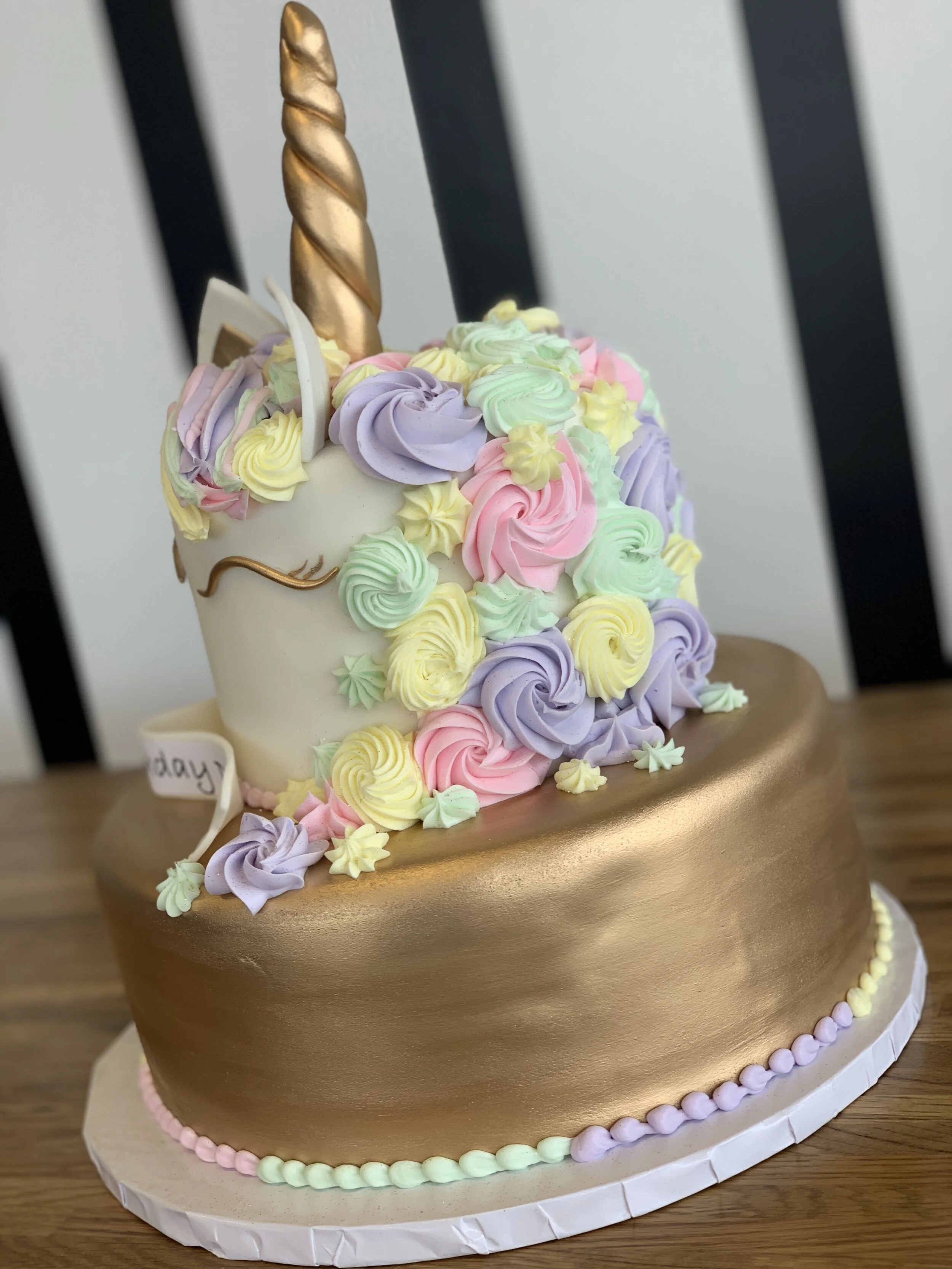 Array of baked goods falling into basket.