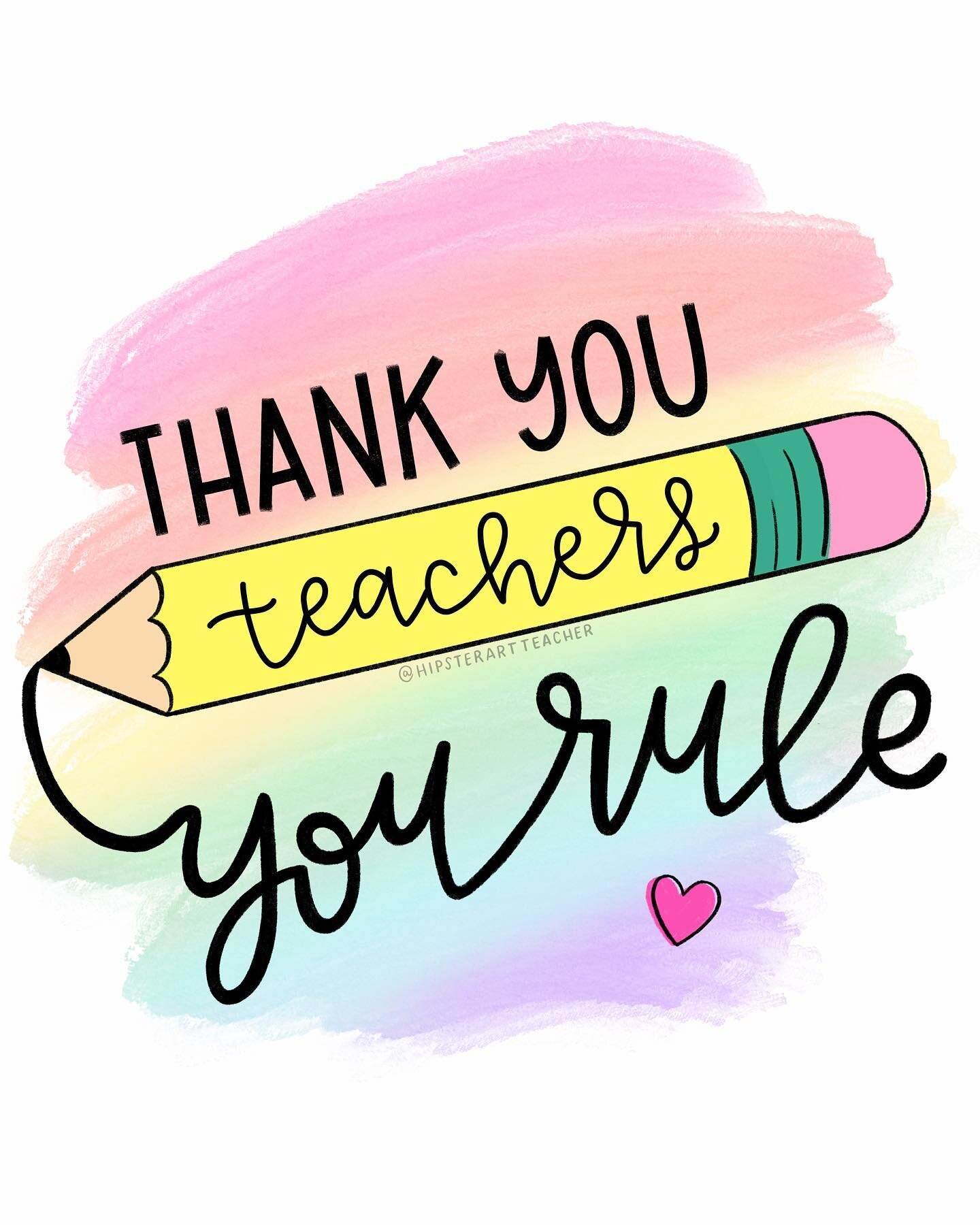 Happy Teacher Appreciation Week to all of the teachers! 🍎 Whether you are a classroom teacher, special area teacher, speech teacher, OT or PT teacher, special education teacher, basic skills teacher, gifted teacher &amp; many more, YOU matter!! Than