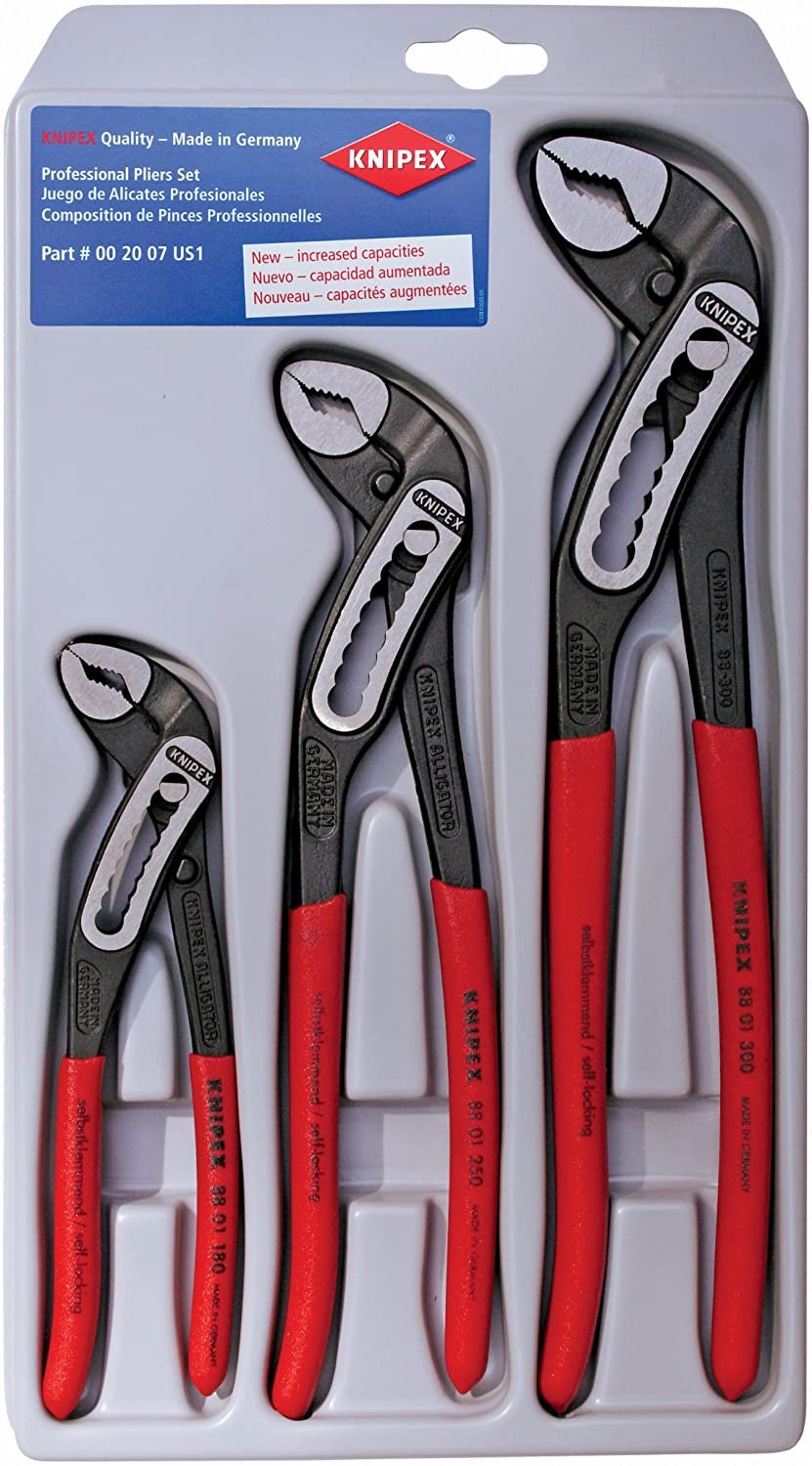 KNIPEX - 3PC PLIERS WRENCH SET - 7 1/4, 10, 12 - Upshift Online Inc.