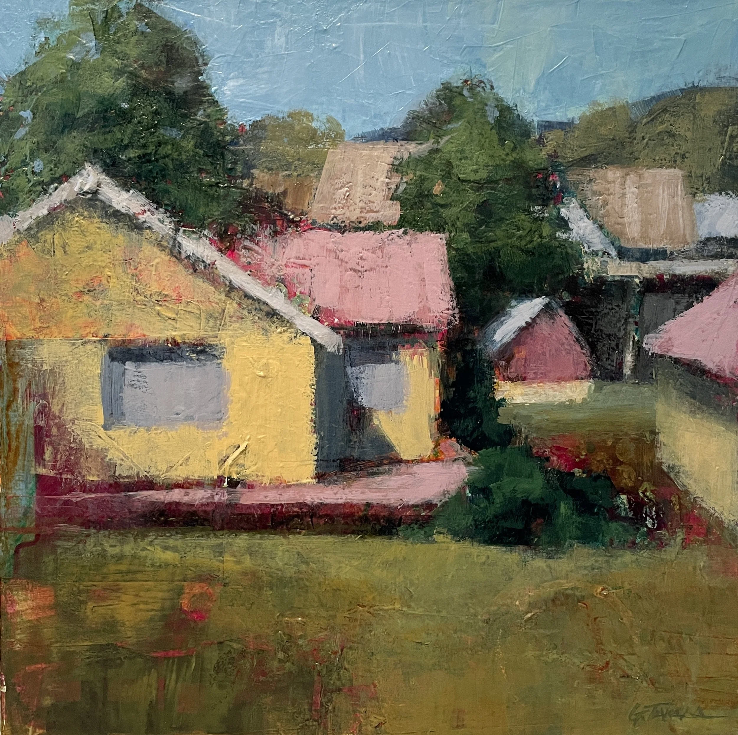  Warm Memories of Summer     

12x12x1.5", Acrylic, Mixed Media, Collage, on Cradled Wood Panel, Framed     

Available through Kootenay Crafted Artisan Shop