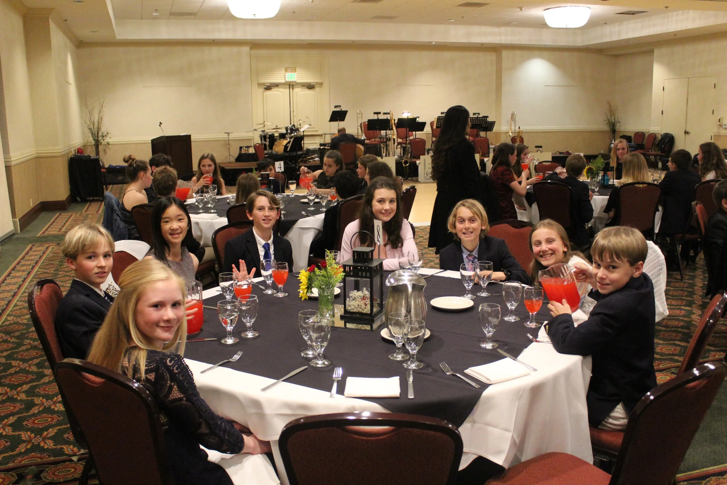 teens practicing manners and etiquette at a cotillion program in Marin