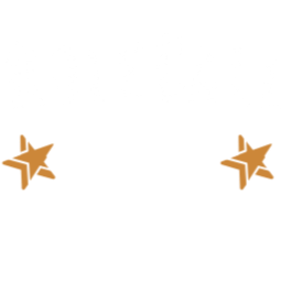 Text saying 'RoleCall TRM: CRM for Talent' with two gold star icons on a black background.