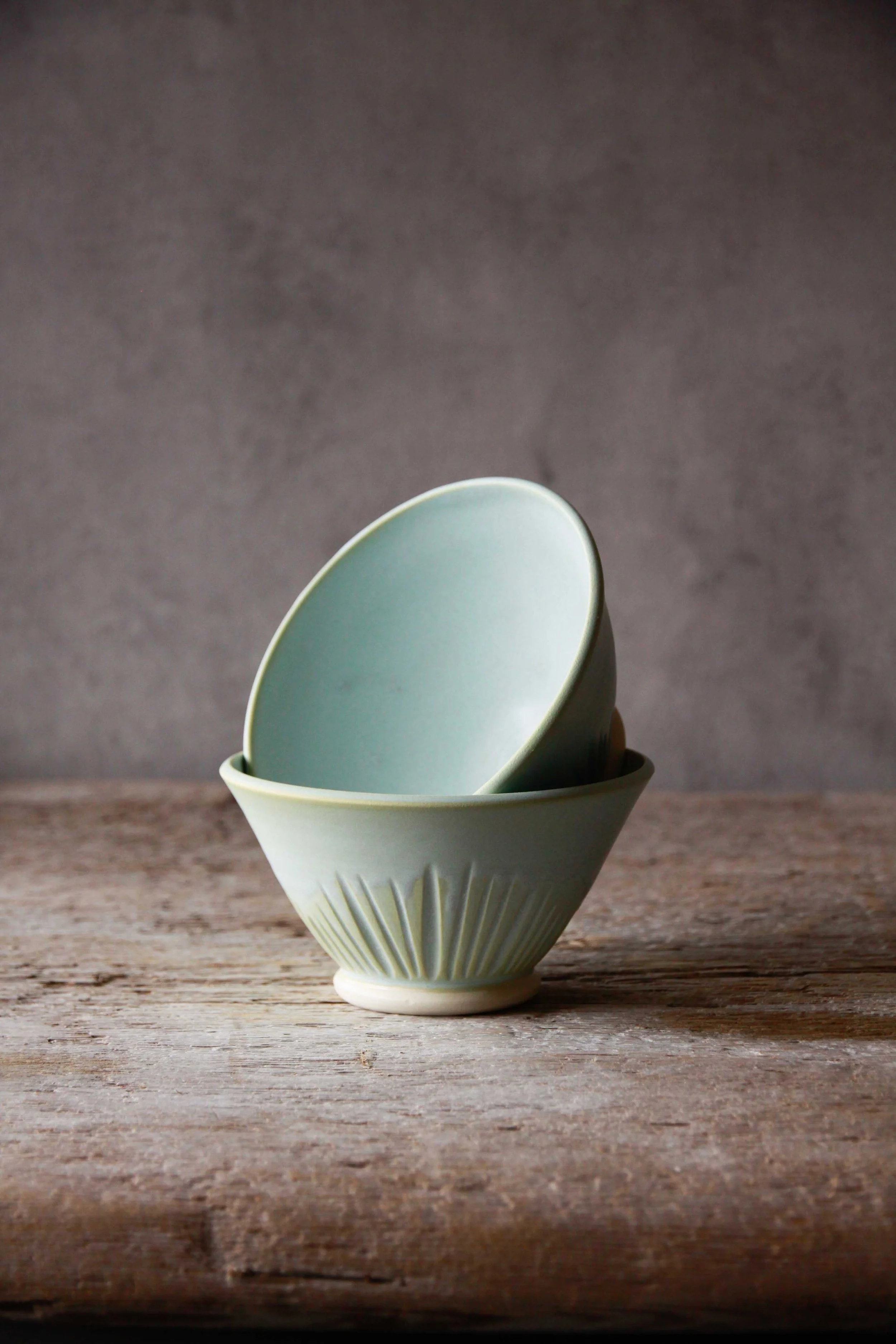 ice cream bowls | set of two | duck egg