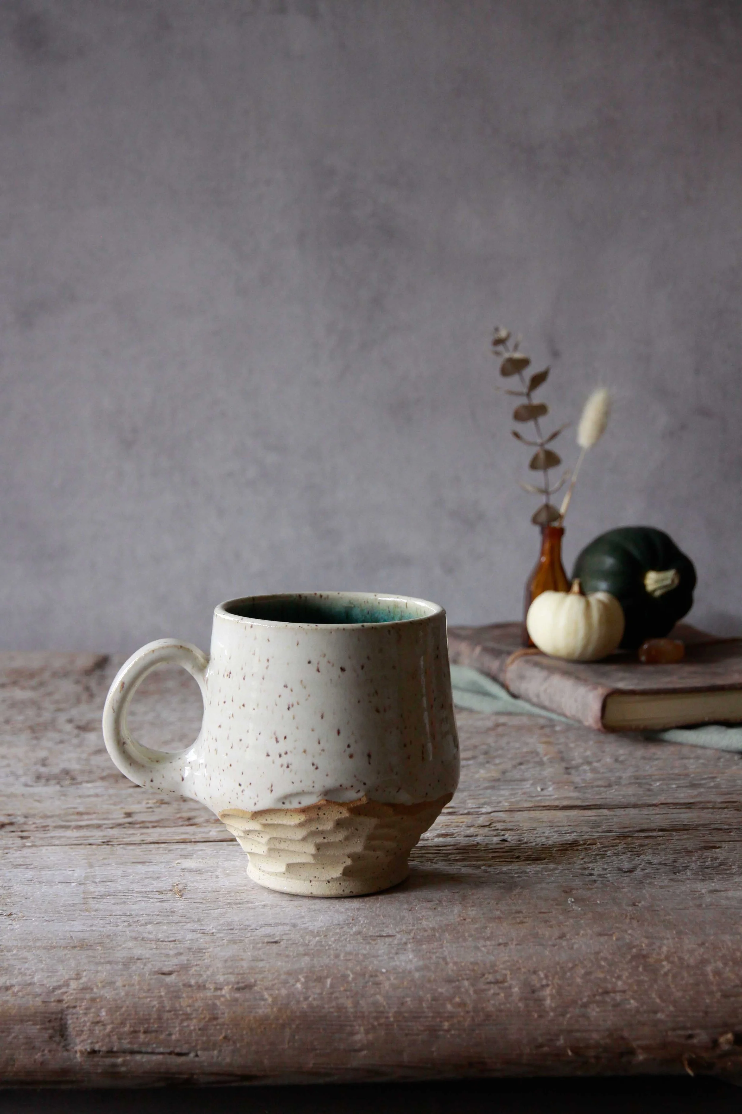 mug | large | seafoam & cedar