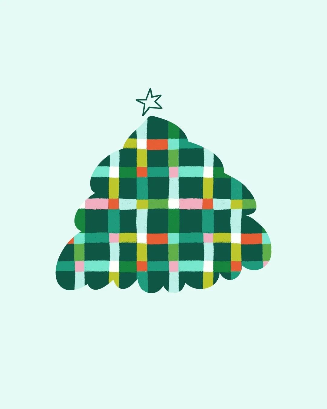 I was inspired by the first prompt Pine + Plaid for the #FrostyAndFestive2025 challenge and couldn&rsquo;t resist jumping in 🎄💚

I had so much fun creating these hand-drawn plaid patterns and turning them into playful pine tree illustrations.

Than