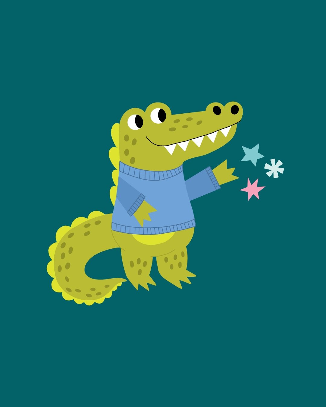 It was a big day for Finance-y yesterday&hellip; or as my daughter called it, &ldquo;Happy Morris Day!&rdquo; 🐊💚

I absolutely love working on all the branding, patterns, illustrations, and design for the educational workbooks, storybooks, activiti