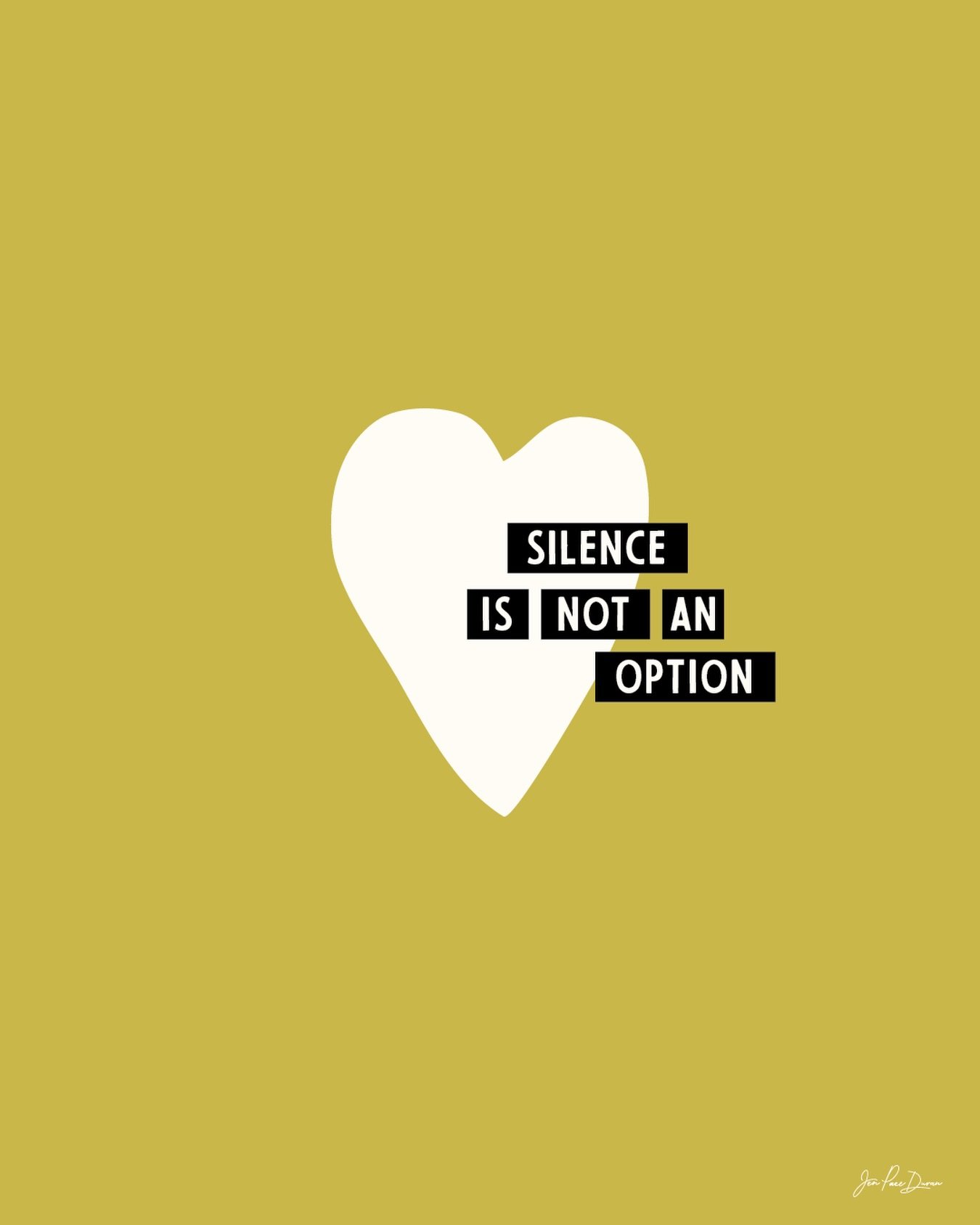 Silence is not an option.

We can&rsquo;t give up. We can&rsquo;t stop caring. 

The time is NOW.
Stand up. Speak out. 

It takes courage but we can do it together. 

Do it for your community.
Do it for your neighbors.
Do it for the families being ri