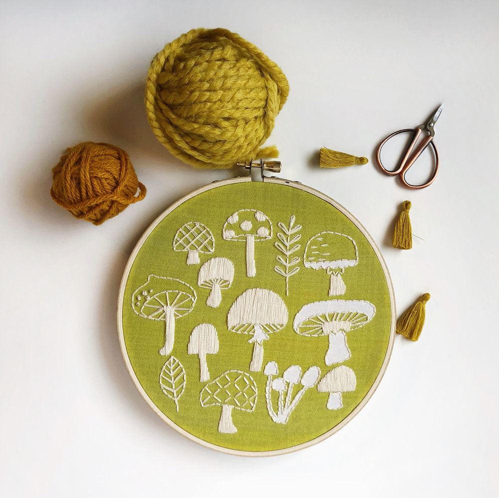 Mushroom DIY Embroidery Kit — Forest Floor Studios