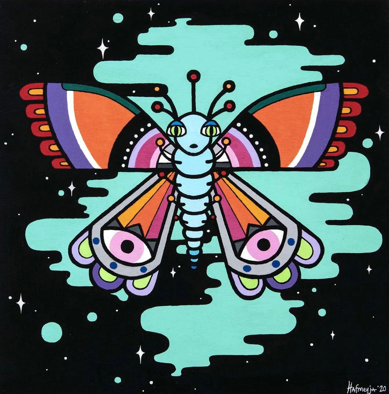 "Mesmerized" 30x30 cm
