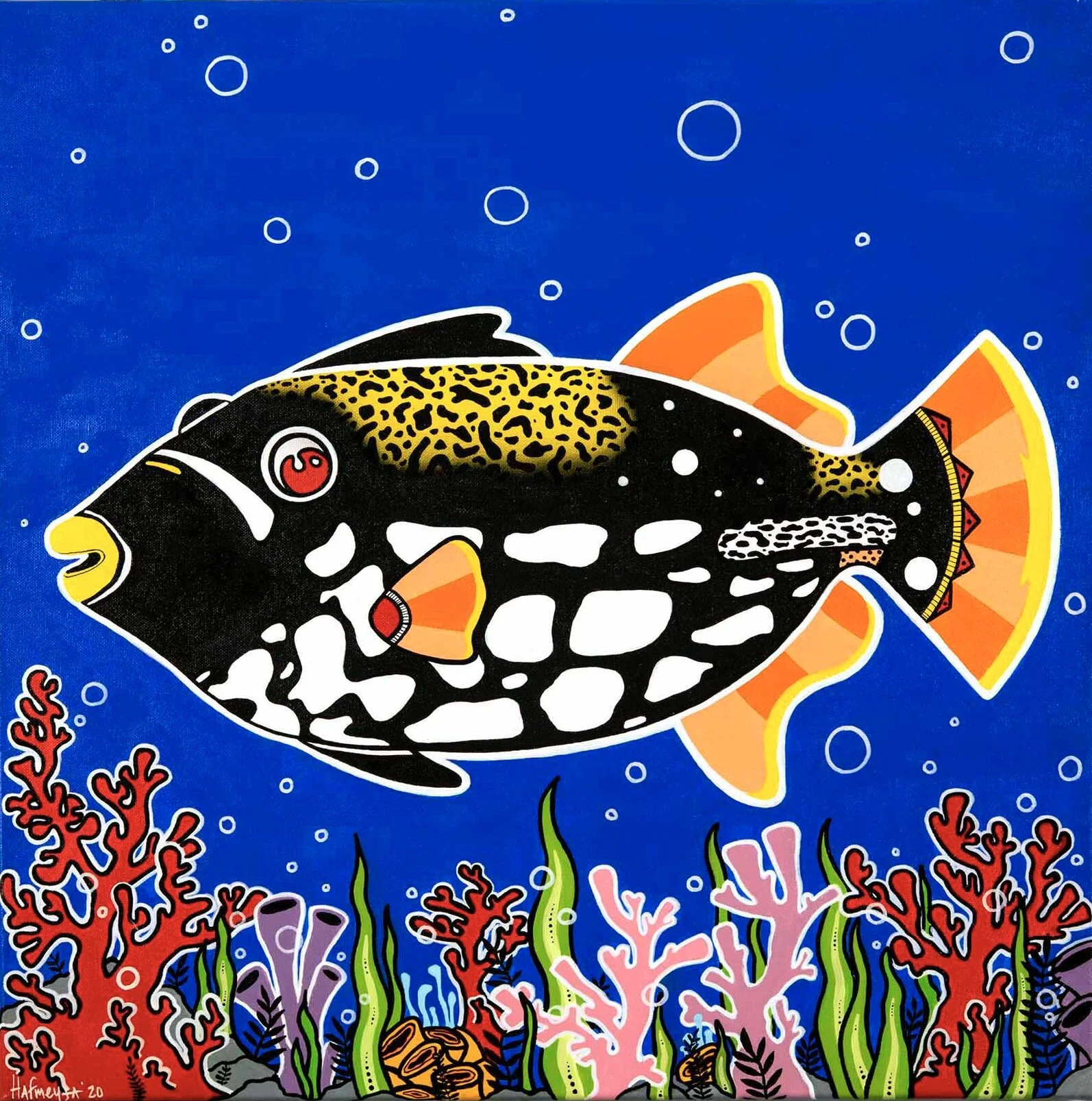 "Tropical feels" 60x60 cm