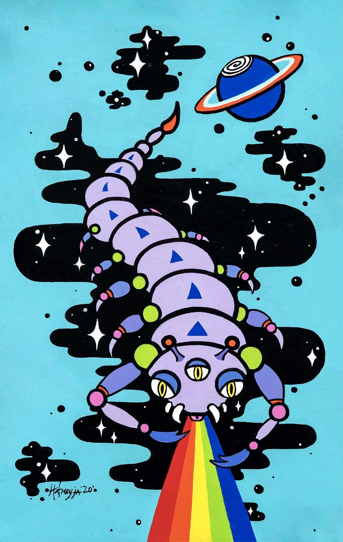 "Space scorpio" 22x35 cm