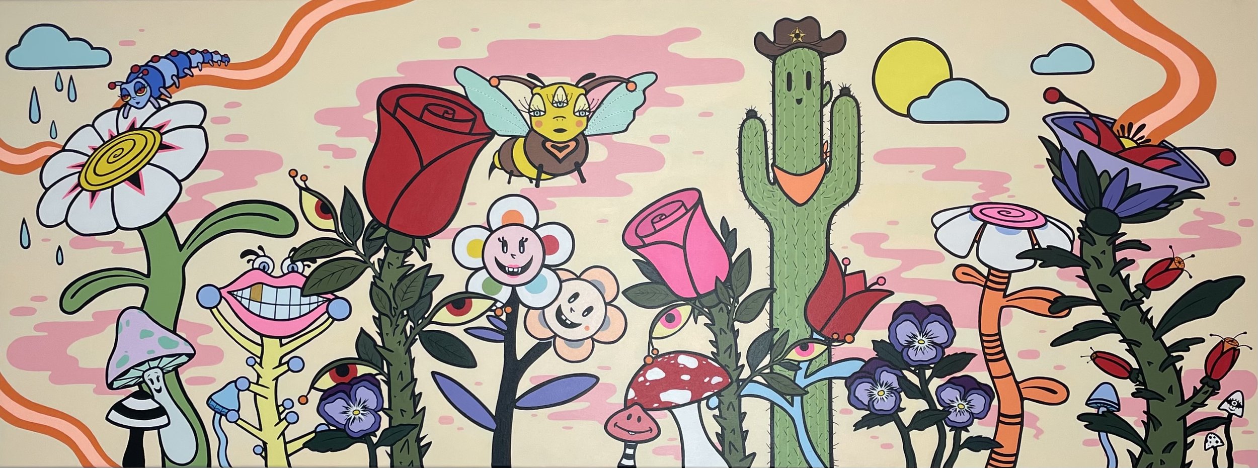 SOLD! 
"Garden party!" 60x160 cm
