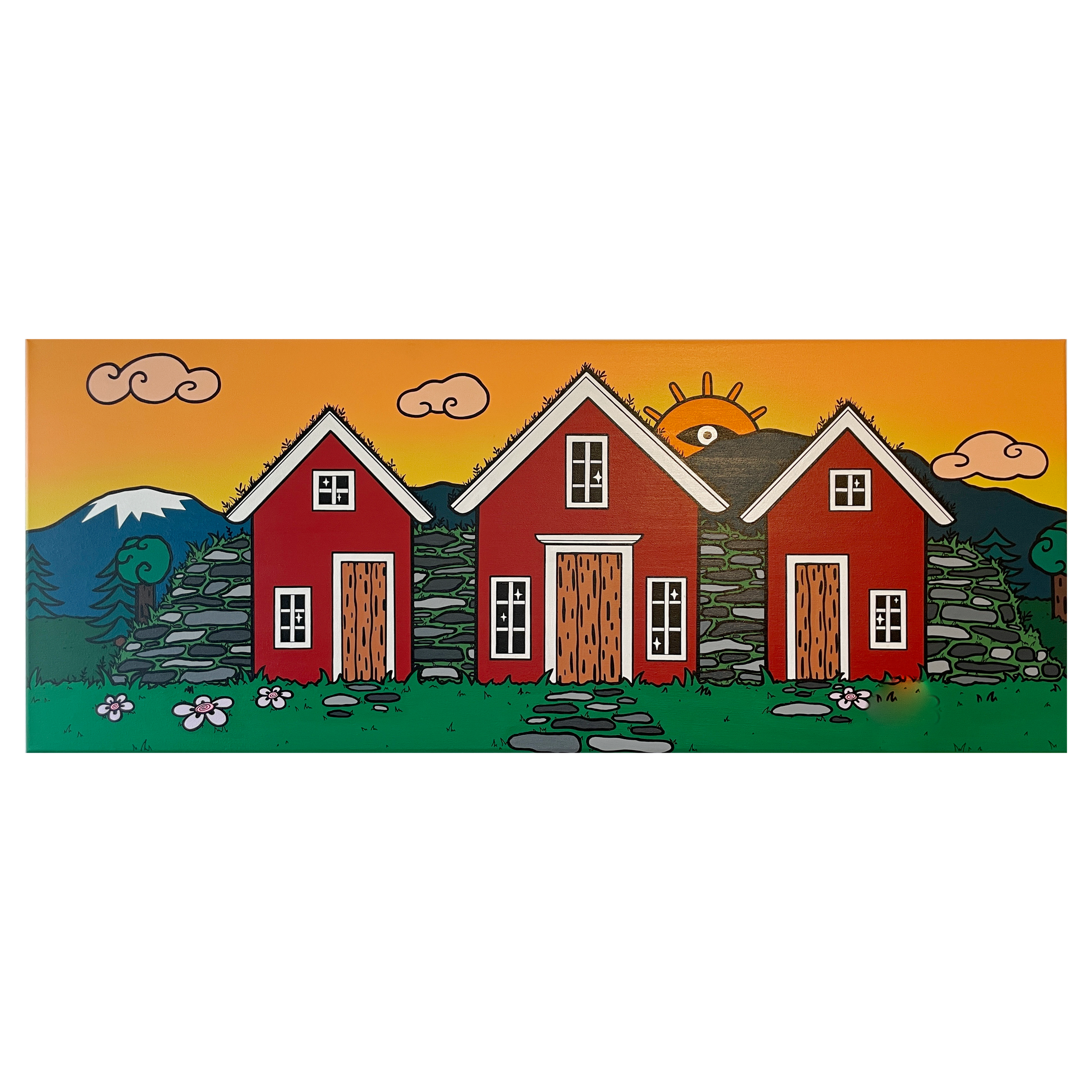 "Visiting the Elves" 40x100 cm