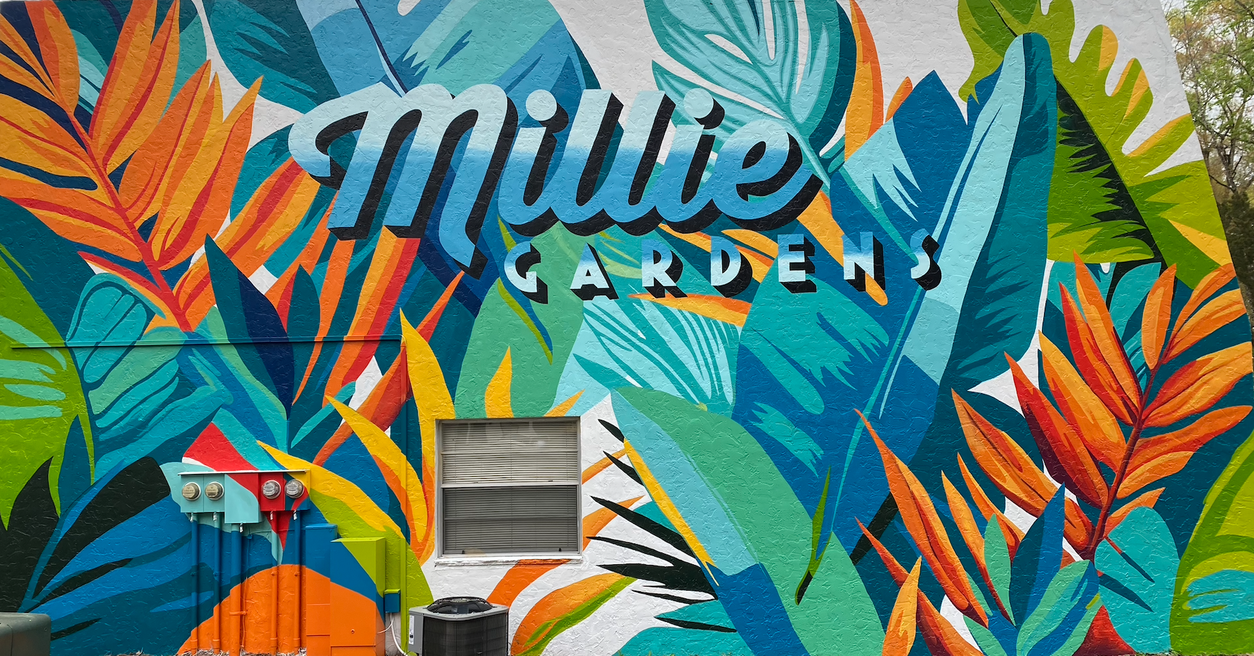Mille Gardens 
Urban Art Gainesville, Fl
Street Art Gainesville, Fl
Mural Art Gainesville, Fl
Mural Artist Gainesville, Fl
Hand Painted Signs Gainesville, Fl
Fine Art Gainesville, Fl
Hand Painted, Signs Mural, Street Art, Fine Art, Mural Artist, Visi
