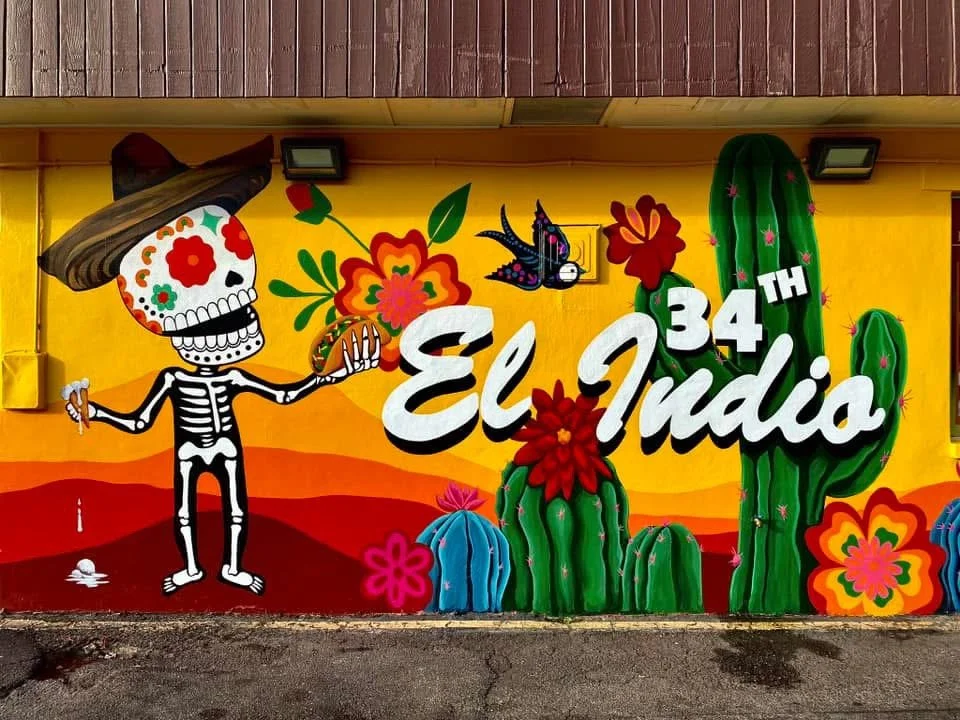 El Indio on 34th
Urban Art Gainesville, Fl
Street Art Gainesville, Fl
Mural Art Gainesville, Fl
Mural Artist Gainesville, Fl
Hand Painted Signs Gainesville, Fl
Fine Art Gainesville, Fl
Hand Painted, Signs Mural, Street Art, Fine Art, Mural Artist, Vi