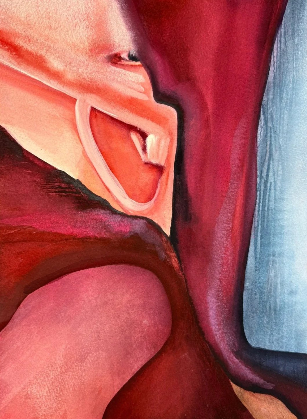 for the reasons i am, 2026 watercolor on paper, 9 x 12 in