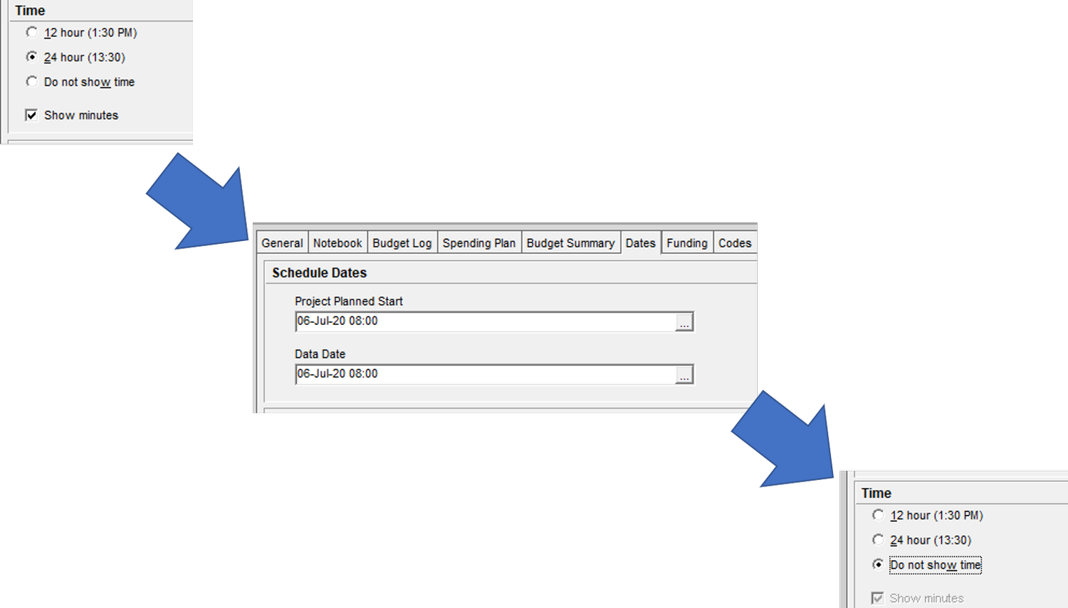 2 ways to show ordinal dates instead of calendar dates in Primavera P6