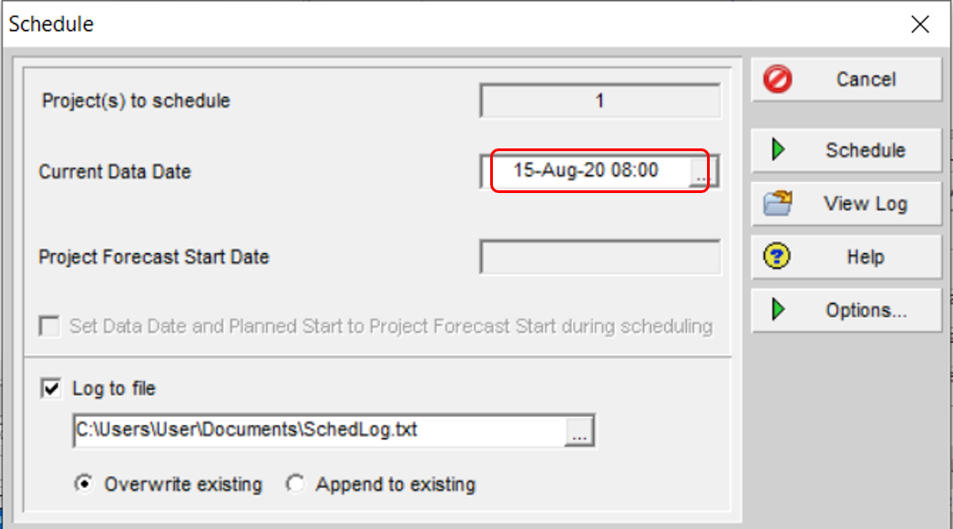Data date time aligned to calendar start time