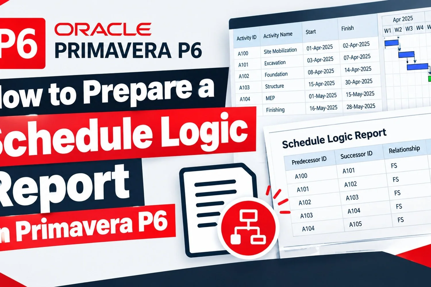 How to Prepare a Schedule Logic Report in Primavera P6