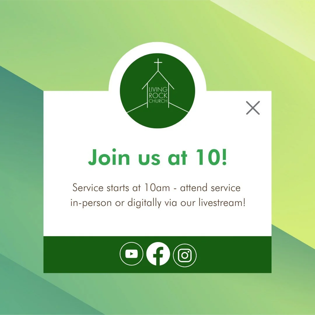 Set your alarm—Sunday service starts tomorrow at 10am! Don’t miss this time to worship, be encouraged, and connect with others.
To learn more about our livestream and digital community, visit our website: https://buff.ly/2Rp0eoI