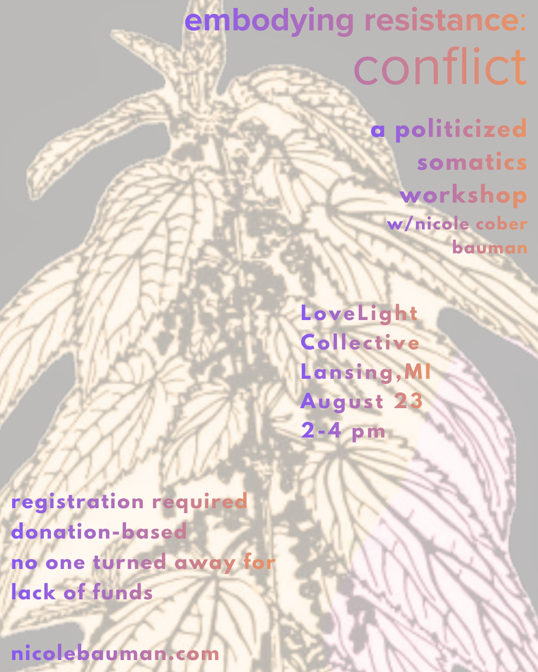 embodying resistance: conflict