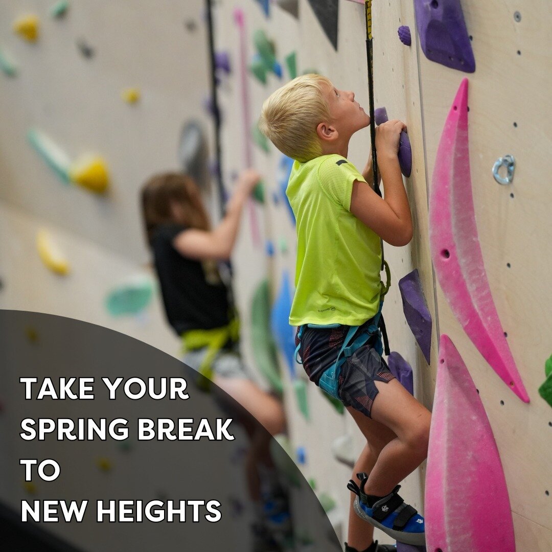 If your kids are climbing up the walls at home, bring 'em to ELEV8 and turn it into a skill!

We know it's Spring Break and this is your opportunity to have a great adventure right here in Traverse City! Give the kids an opportunity to build confiden