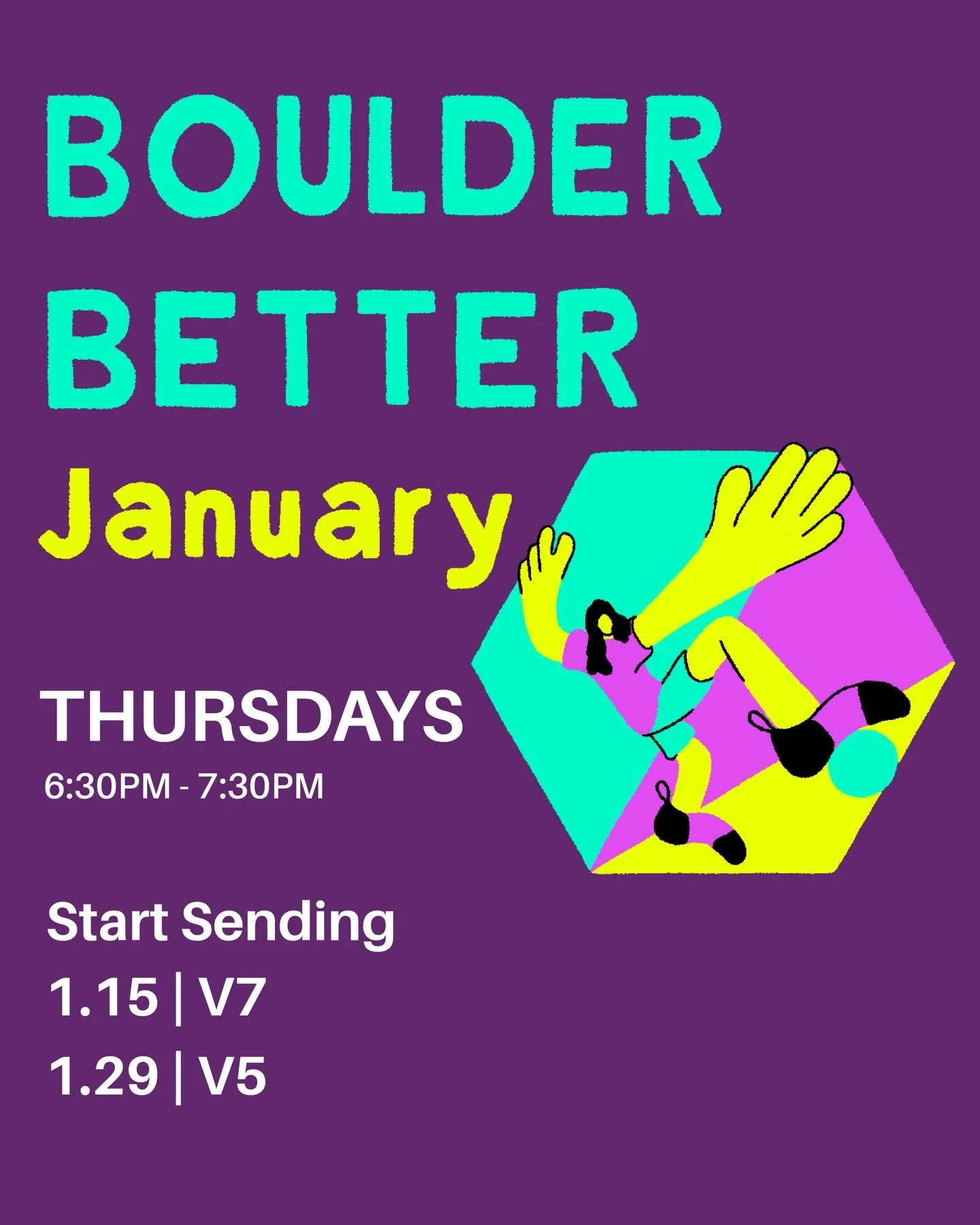 Ready to climb smarter, move better, and get more out of every bouldering session? 🧗&zwj;♂️🔥 
This dynamic bouldering class is all about helping you climb with intention&mdash;focusing on efficient movement, solid body positioning, and creative pro