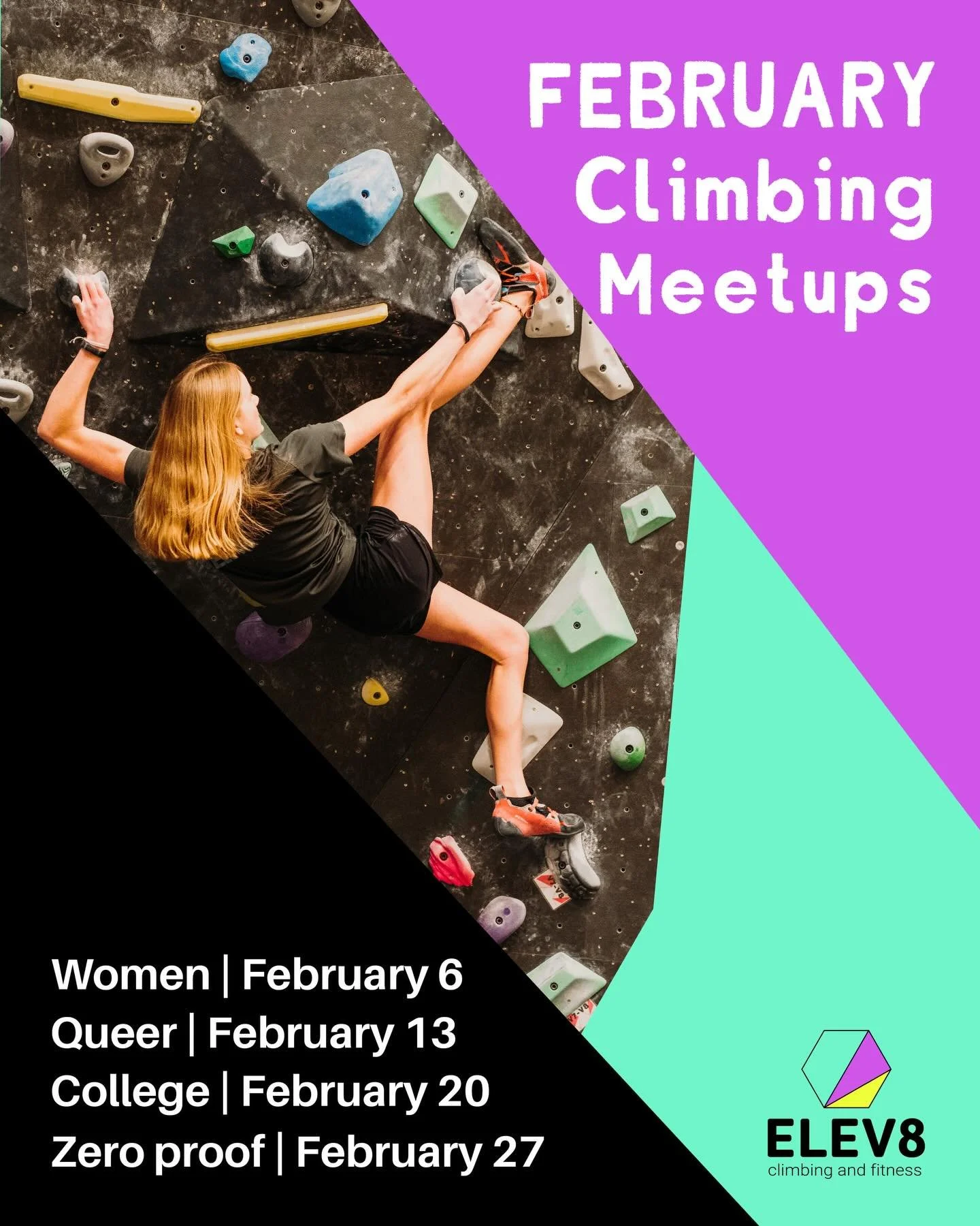 Cold temps, warm community, and strong sends&mdash;February is here! ❄️🧗&zwj;♀️

Join us every Friday night for community meetups filled with connection, fun, and winter climbing stoke.

February Meetups: ✨ Feb 6 &ndash; Women&rsquo;s Climbing Meetu