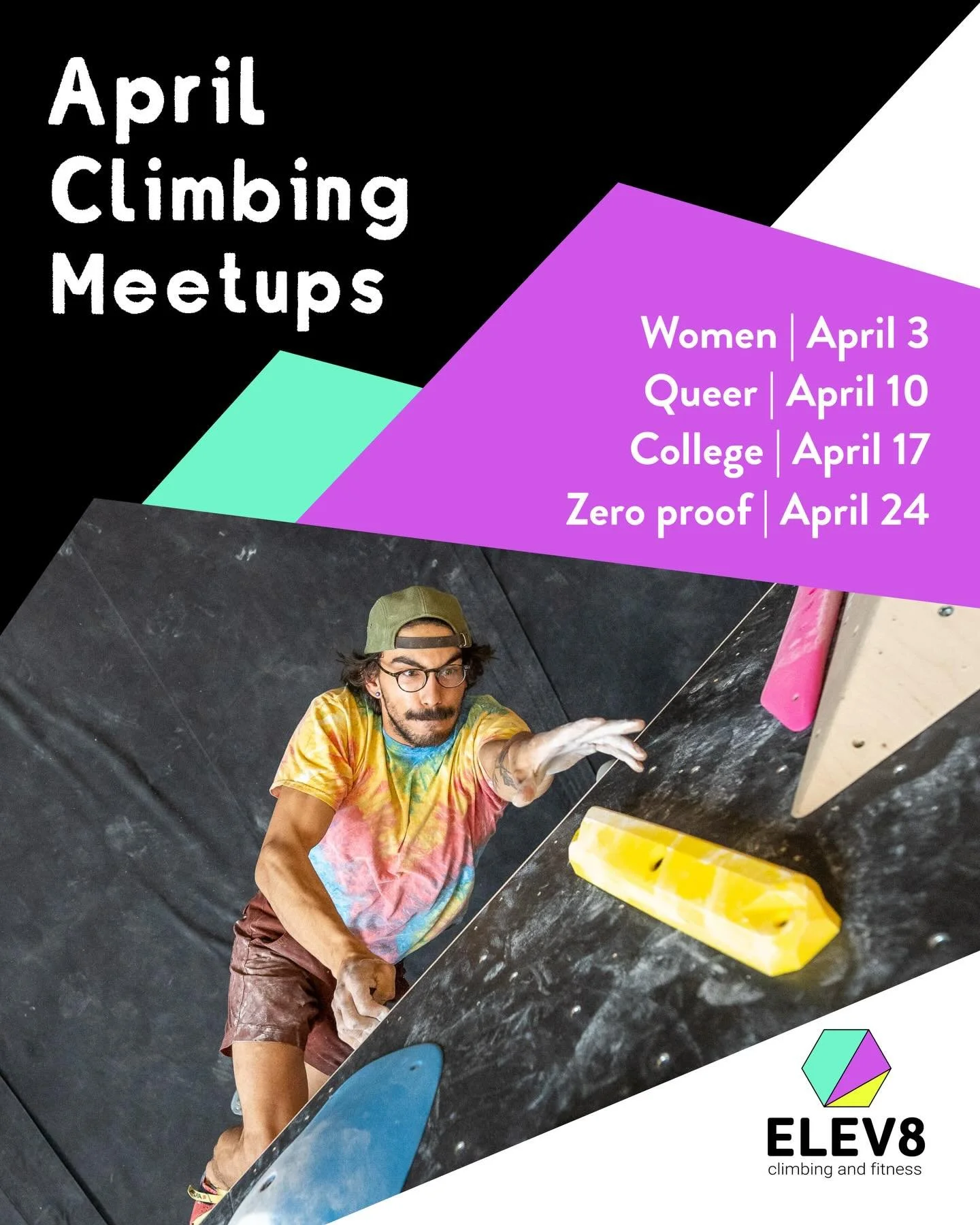 Spring vibes are popping, the walls are calling, and it&rsquo;s time to send some routes&mdash;April is here! 🌞🧗&zwj;♀️

Join us every Friday night for community meetups filled with connection, fun, and spring climbing stoke.

April Meetups:
✨ Apri