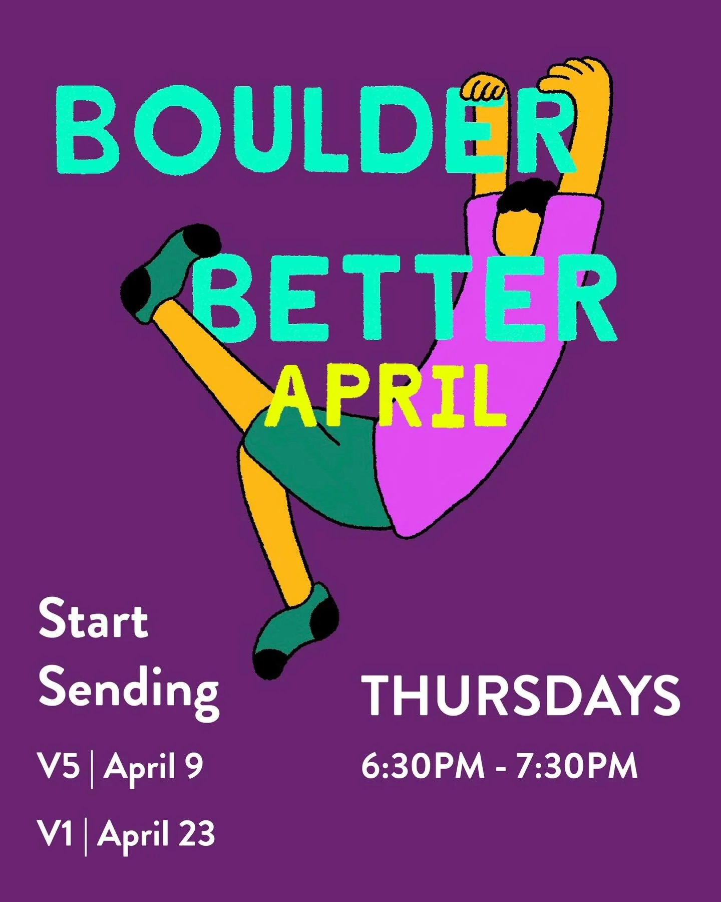 Climb smarter, move better, send more. 🧗&zwj;♀️

Our Boulder Better class is designed to help you climb with intention&mdash;fine-tuning technique, mastering body positioning, and learning how to solve problems more efficiently.

From precise footwo