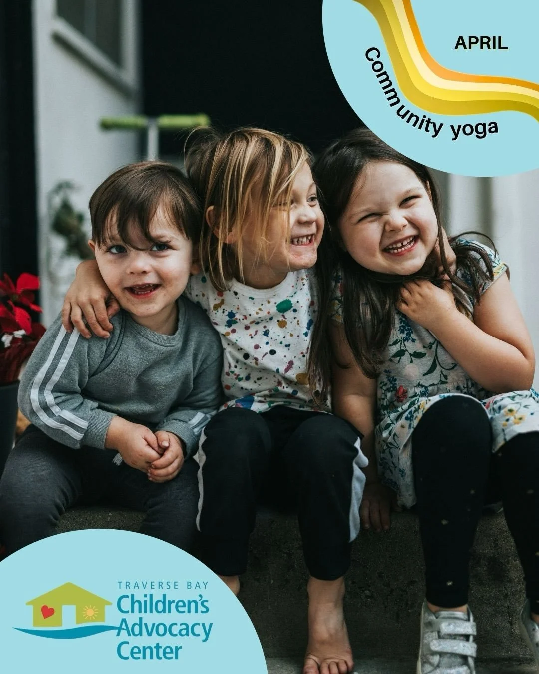 Our Monthly Community Yoga is proud to support Traverse Bay Children&rsquo;s Advocacy Center &mdash; an incredible nonprofit dedicated to providing a safe, trauma-informed space for children impacted by abuse while working toward a future where every