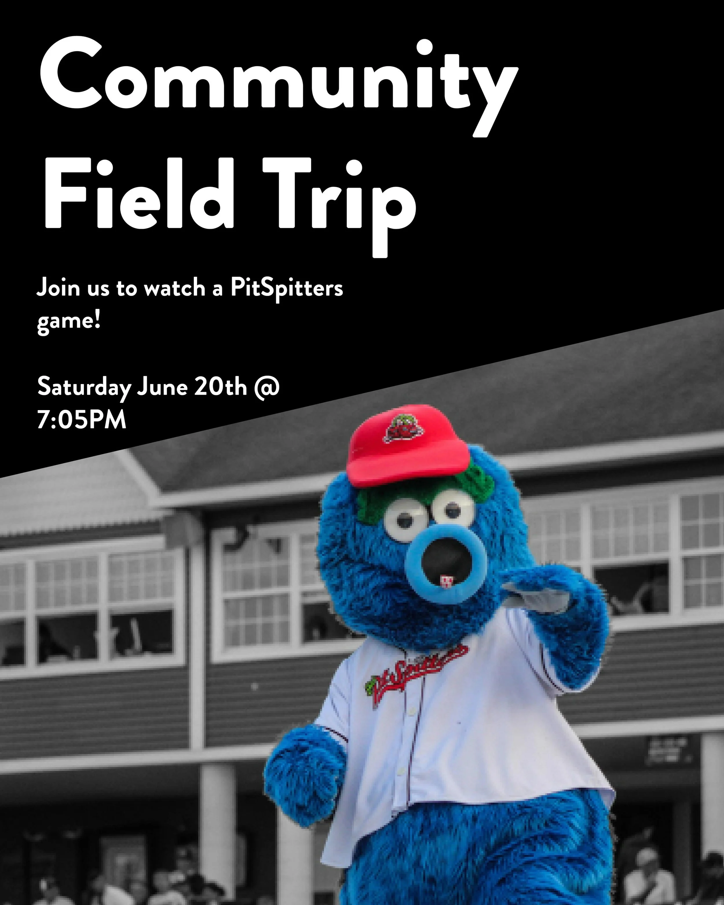 COMMUNITY FIELD TRIP ALERT!

We&rsquo;re taking the climbing community OUT of the gym and to the ballpark! Join the Elev8 staff for a night of baseball, fireworks, and good vibes at the Pit 
Spitters game on Saturday, June 20th!

⚾️ &nbsp;First pitch