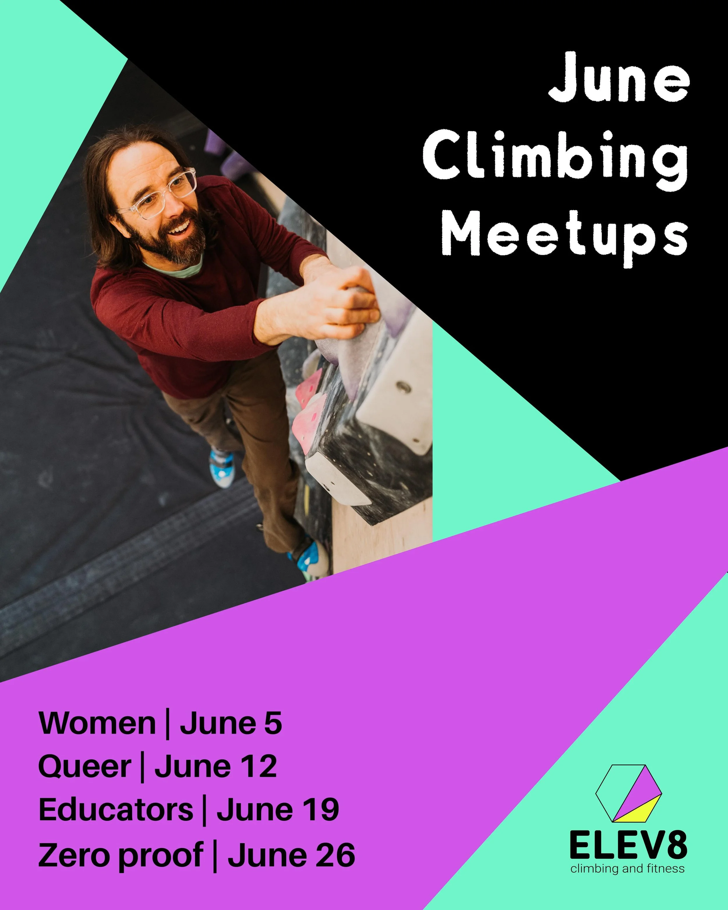 Summer is here, the days are longer, and June is packed with opportunities to climb, connect, and have fun! ☀️🧗&zwj;♀️

This month, we&rsquo;ve got 4 community meetups on the calendar&mdash;every Friday night is a chance to meet new climbing partner