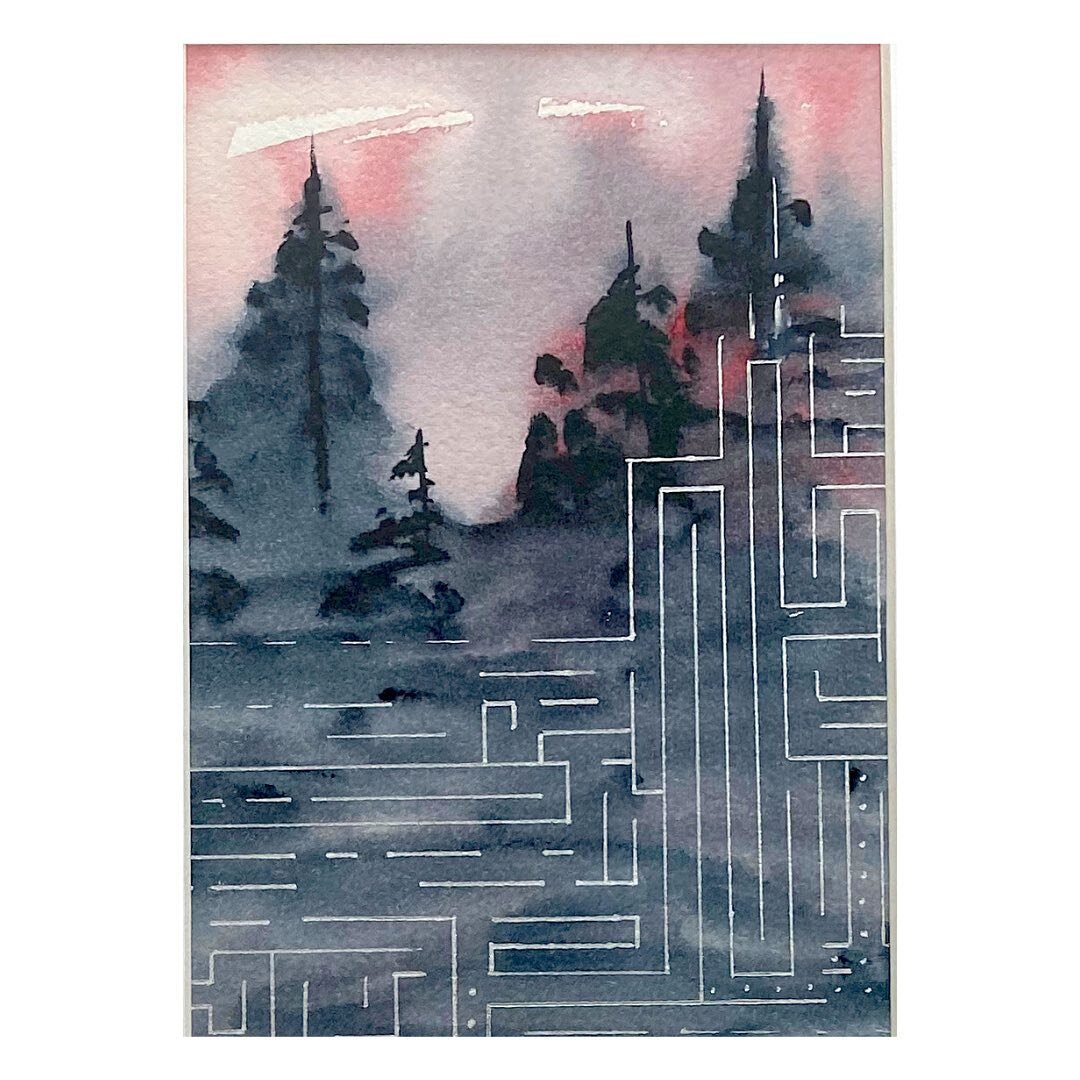 &ldquo;Rendezvous.&rdquo; 
Watercolor.
Image 5x7.
Framed 8x10.

Please visit @artgalleryofsnovalley to see the newest pieces in the &ldquo;Equilibrium&rdquo; collection!

They are on display through December 31, and are gift-able sizes and prices! 

