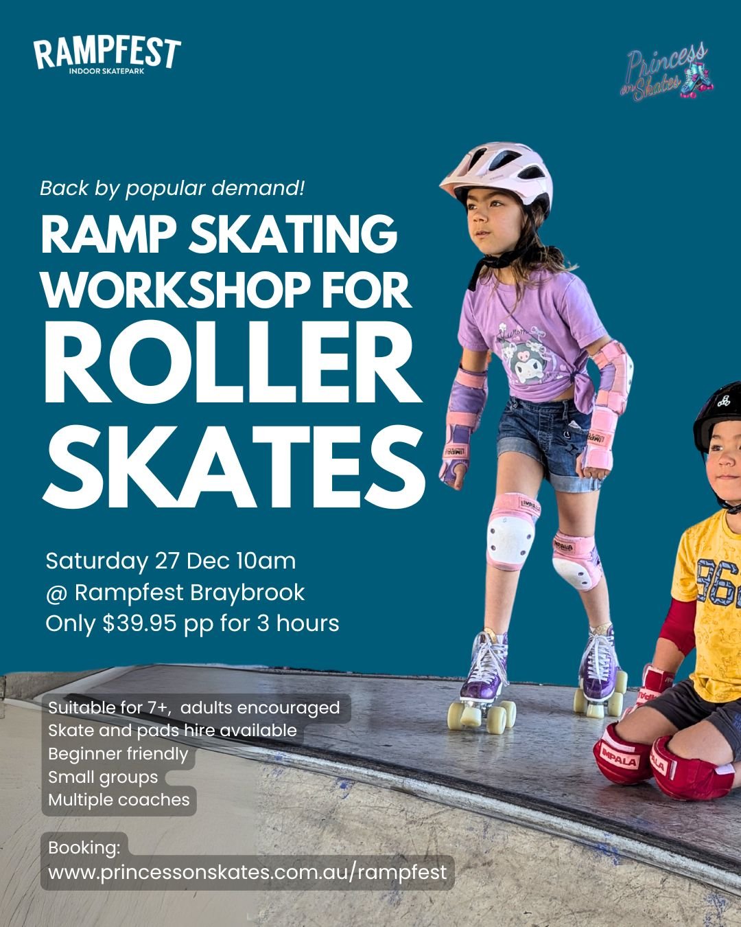 🔥 Back by popular demand! 🔥
Our Holiday Skate Workshops is out&hellip; and Ramp Skating for Roller Skates is back &mdash; the last one sold out, so don&rsquo;t sleep on this one!

If you&rsquo;ve ever wanted to try something totally different from 