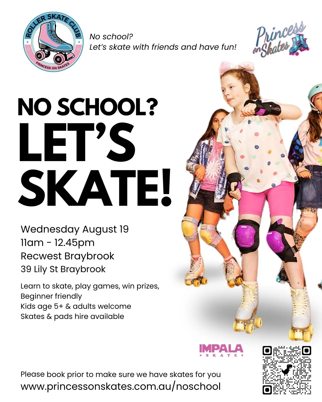 No school on Wednesday 19 August? Let&rsquo;s skate! 🛼✨

Avondale Primary School families: join us for a fun student-free day skating session at Recwest Braybrook, 11am-12.45pm.

If your school has the day off too, you&rsquo;re very welcome to join 
