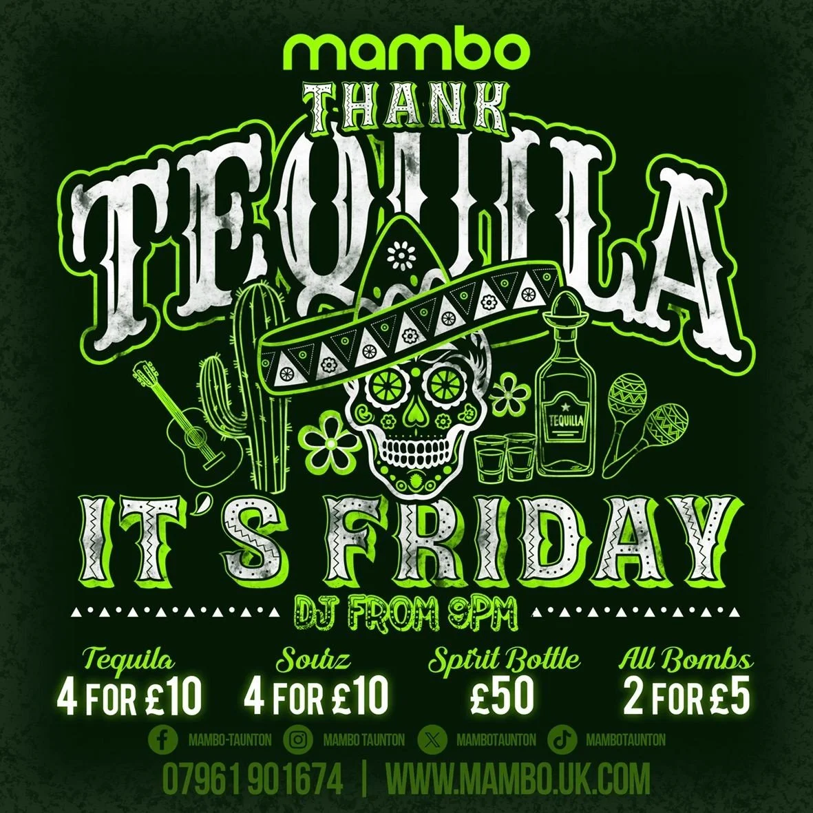 Thank tequila it&rsquo;s finally Friday 🍸🔥
The grind is done, the chaos begins.

We&rsquo;re cranking the vibes to max top‑tier DJ, unreal deals, and weekend energy that hits different.