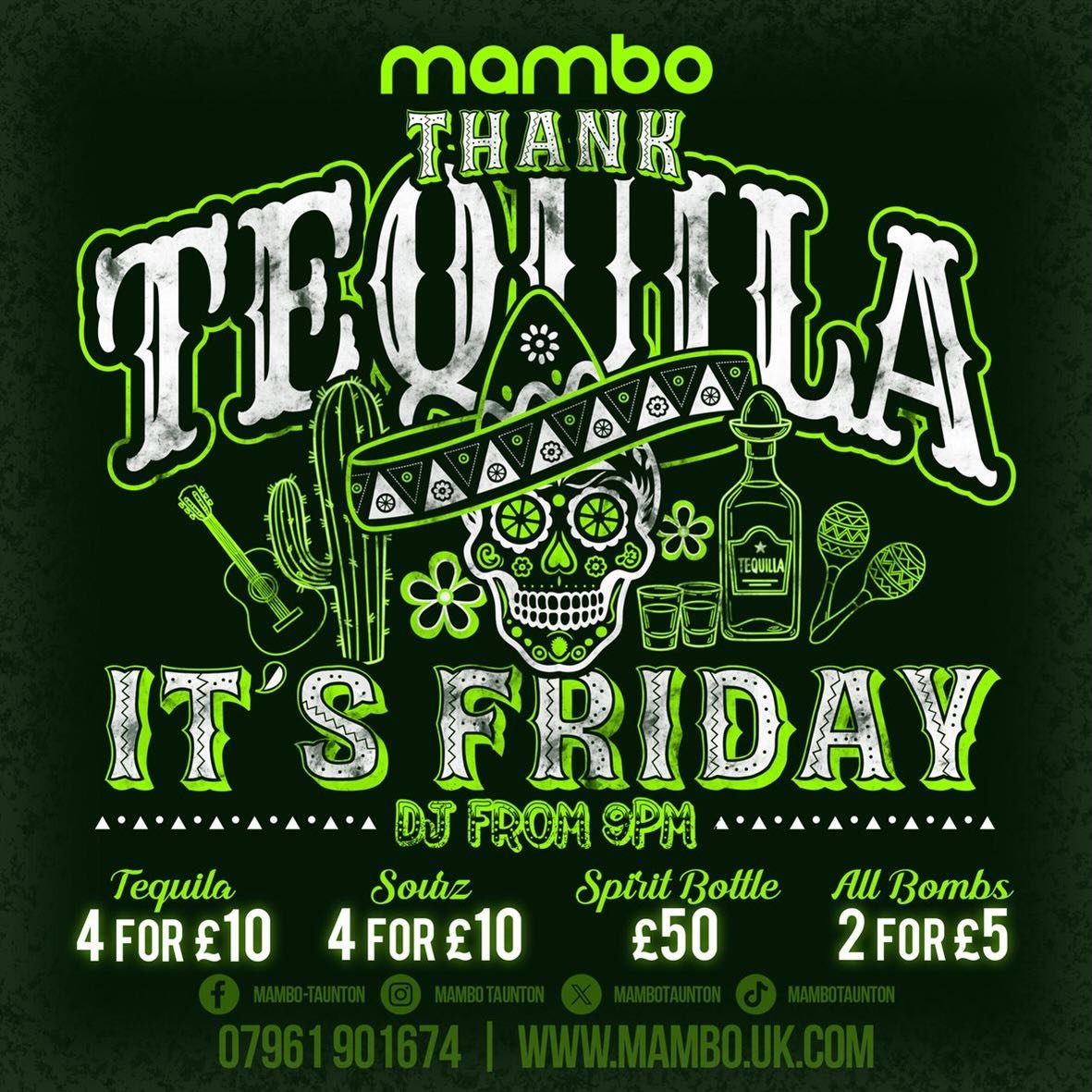 Thank tequila it&rsquo;s finally Friday🤩 

The work week is over, grab your mates it&rsquo;s finally the weekend! We&rsquo;ve got good deals, great music and ultimate vibes🔥

See you at the bar😜