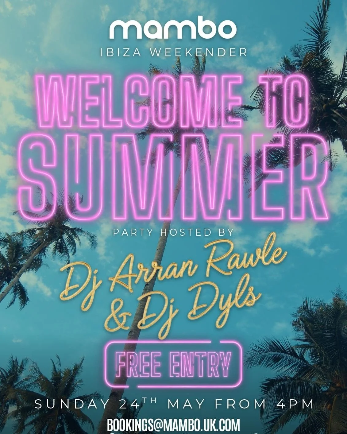 ✨️ WELCOME TO SUMMER | Tomorrow 4PM 

If you&rsquo;re not with us&hellip; then we are judging a little 🌅

Day party vibes, feel-good sounds &amp; Bank Holiday mischief 🍾

Don&rsquo;t worry, we saved you a spot&hellip; for now.
