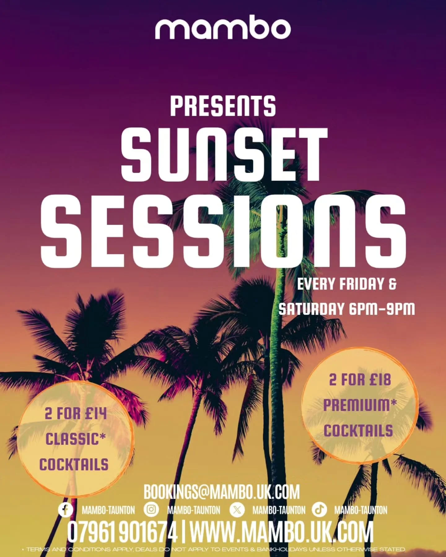 What are you doing right now? 👀

If the answer isn&rsquo;t sipping cocktails in Mambo&hellip; you&rsquo;re doing Friday wrong 😏
💨 Get moving&hellip;

6&ndash;9pm
🍹 2 for &pound;14 &ndash; Classic cocktails
🍸 2 for &pound;18 &ndash; Premium cockt