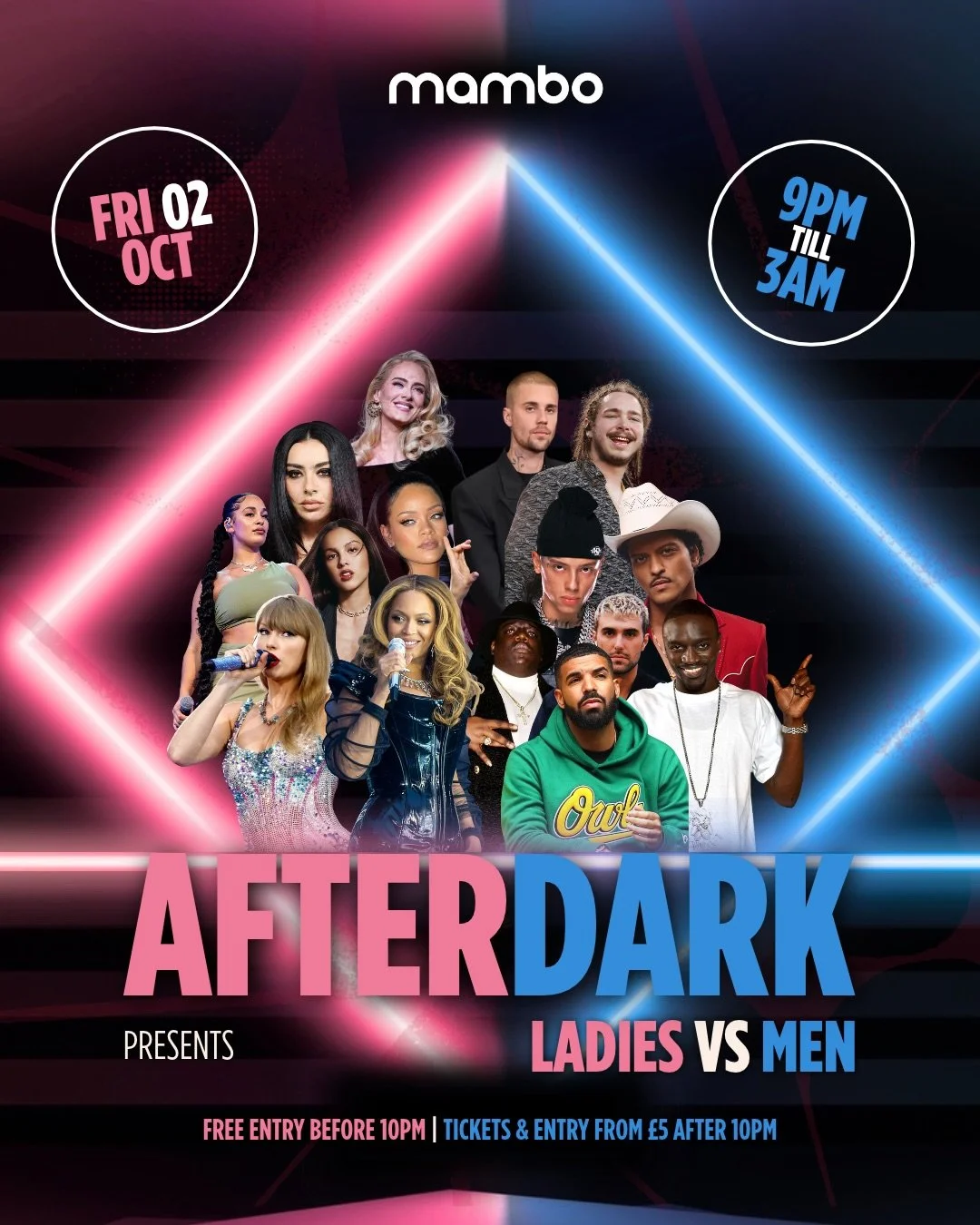 THIS FRIDAY - AFTER DARK PRESENTS: LADIES VS MEN 🎀⚔️💙

It&rsquo;s time to pick a side&hellip;

This Friday, After Dark is putting the Ladies vs the Men as we go head to head on the dancefloor with a night packed full of massive tunes.

From, Beyonc