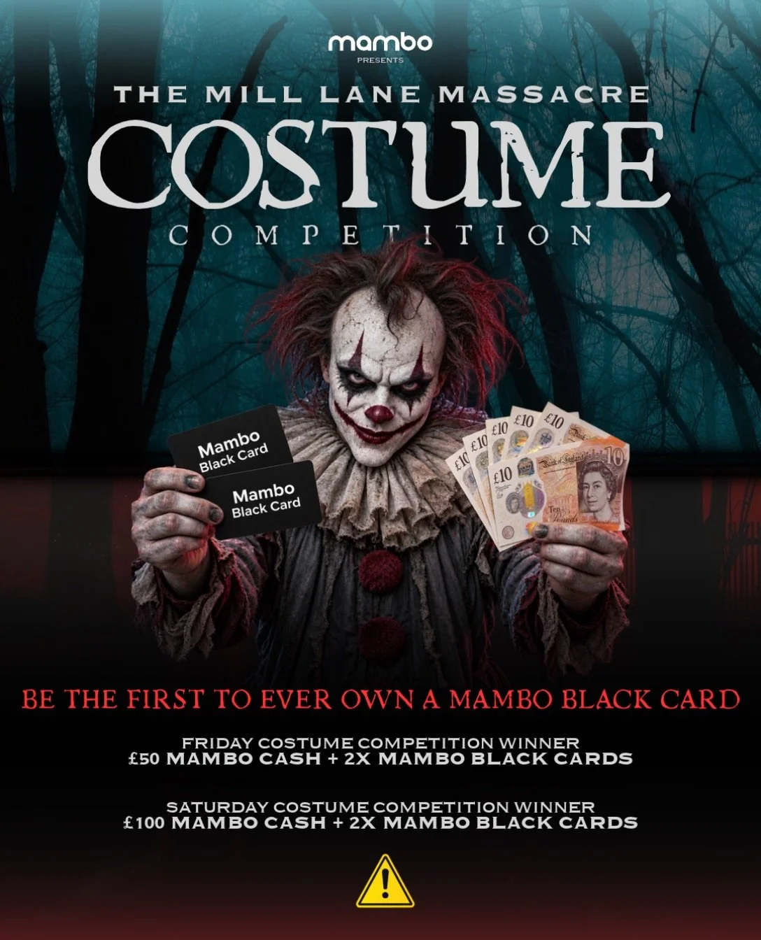 YOUR HALLOWEEN COSTUME COULD BE WORTH &pound;&pound;&pound; 👀💀

We&rsquo;re looking for the best, scariest, funniest and most unhinged costumes at The Mill Lane Massacre&hellip; and we&rsquo;ve got prizes worth dressing up for 🎃

 🩸 FRIDAY
&pound