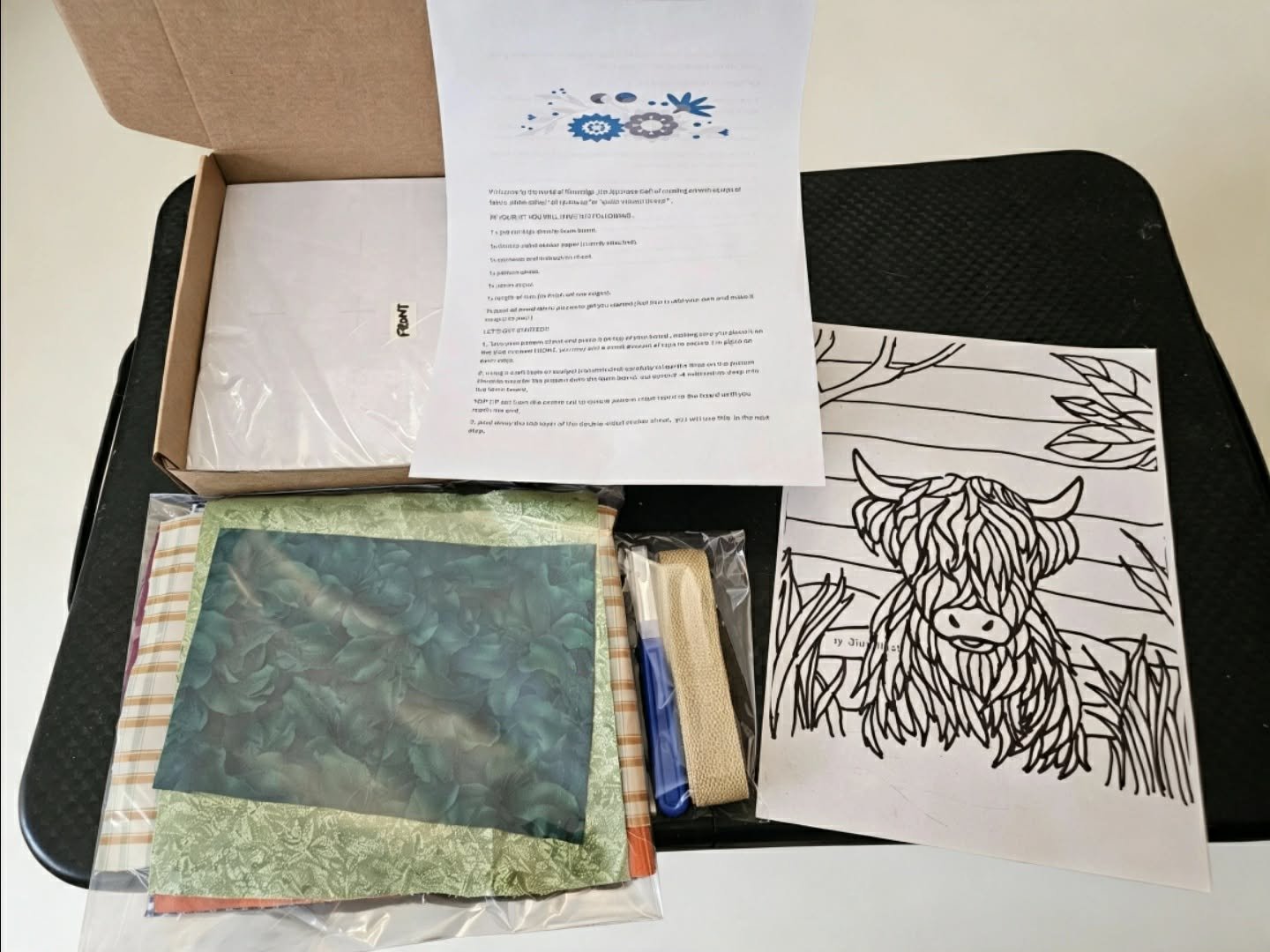 kinusaiga craft kit  highland cow