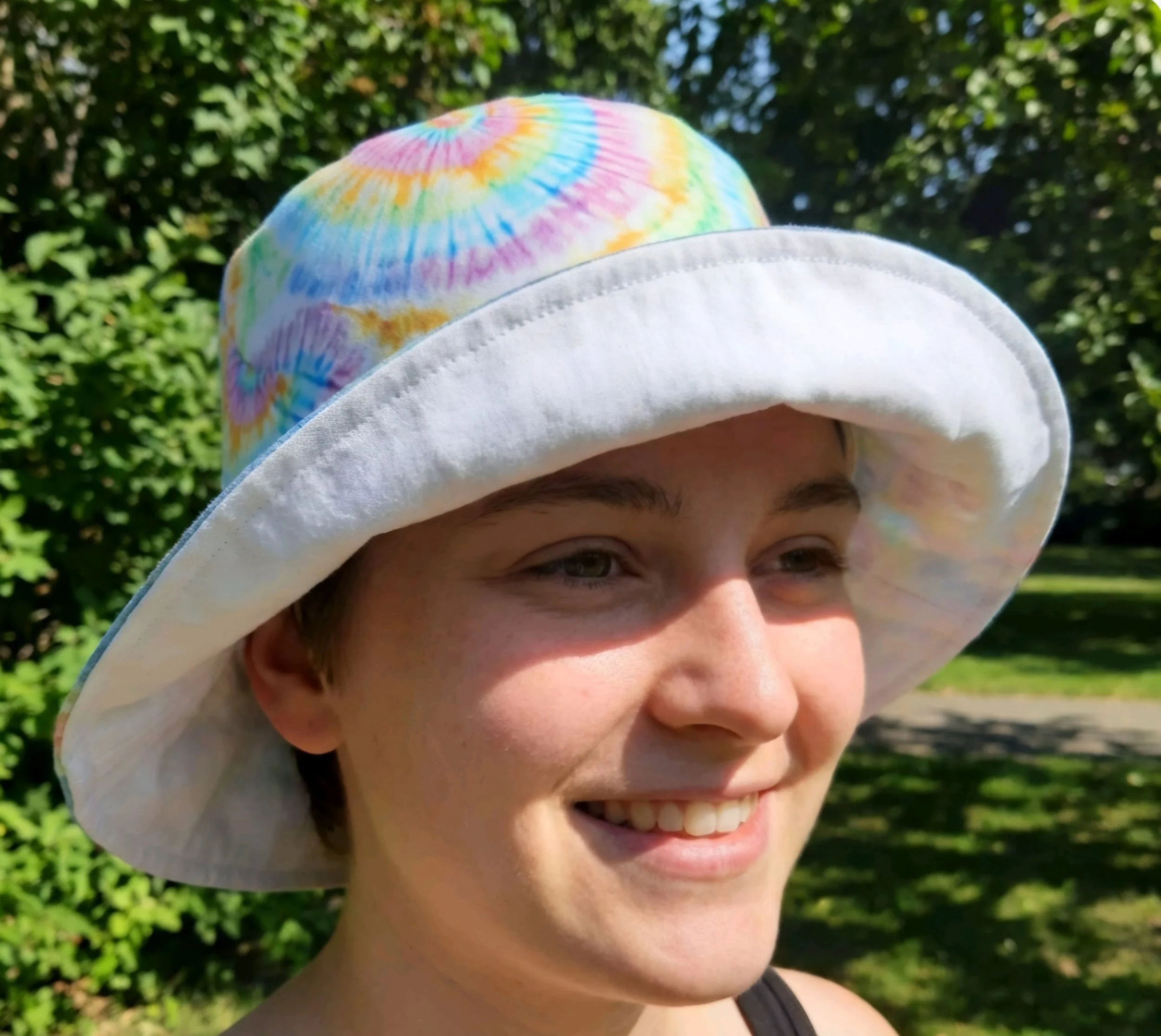 festival  summer   reversible bucket hat   inclusive fun  hats  tie dye pastels
