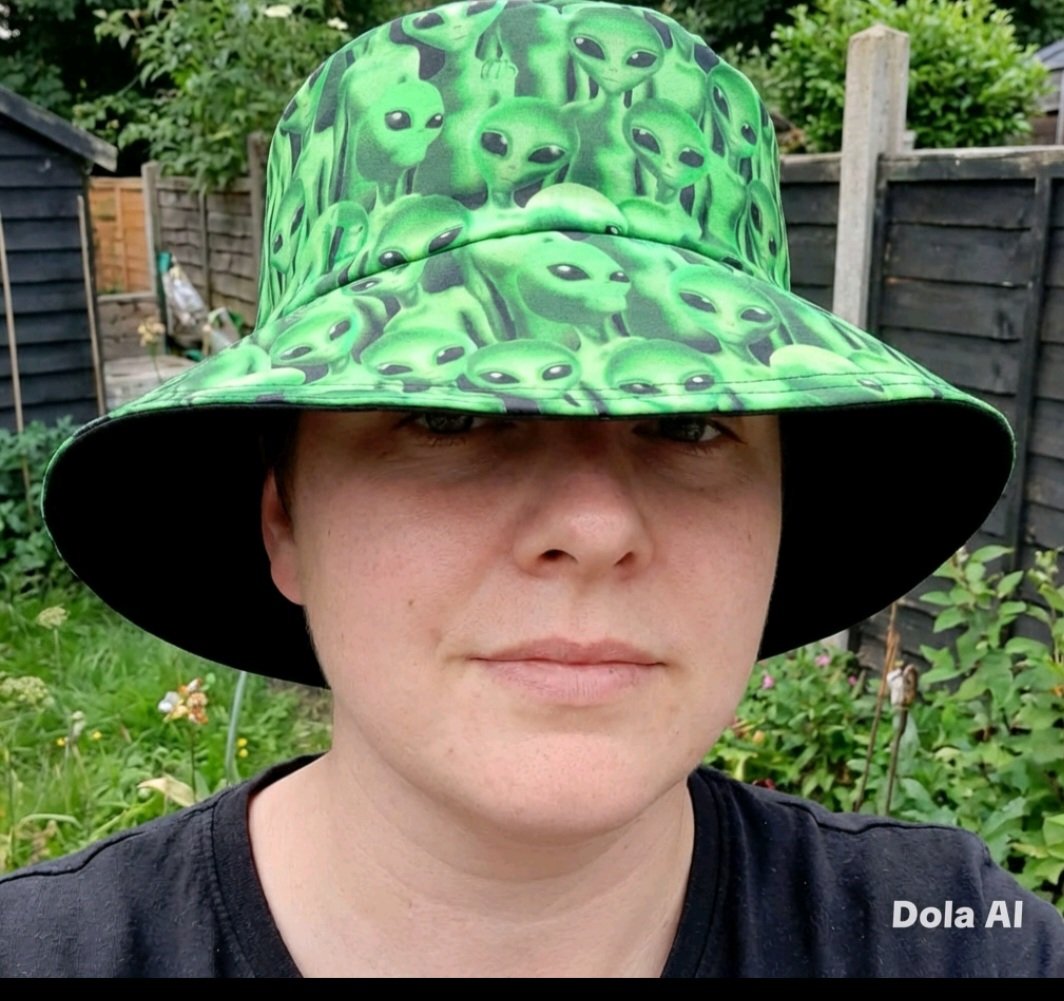 festival  summer   reversible bucket hat   inclusive fun  hats  aliens