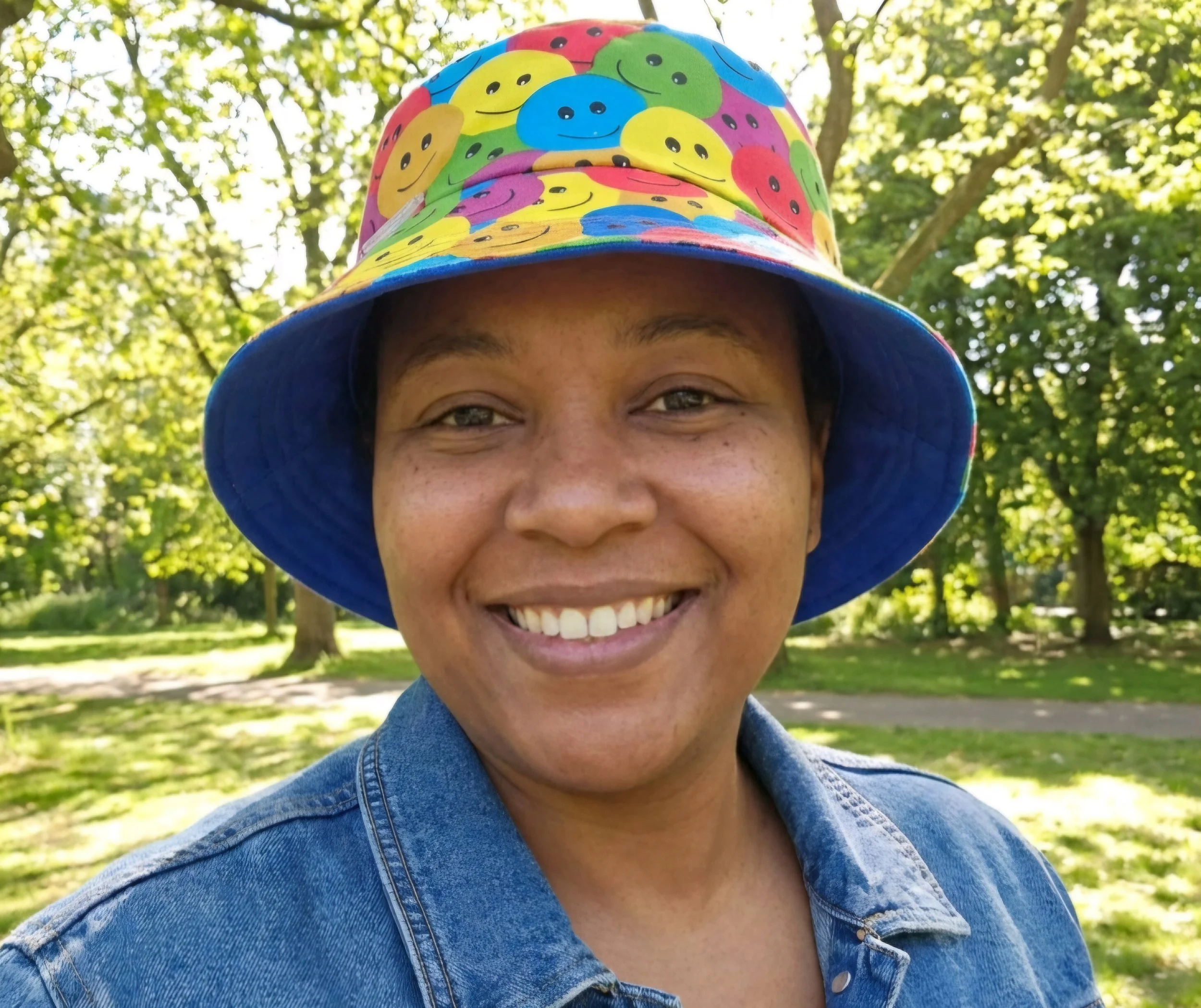 festival  summer   reversible bucket hat   inclusive fun  hat rainbow smiles